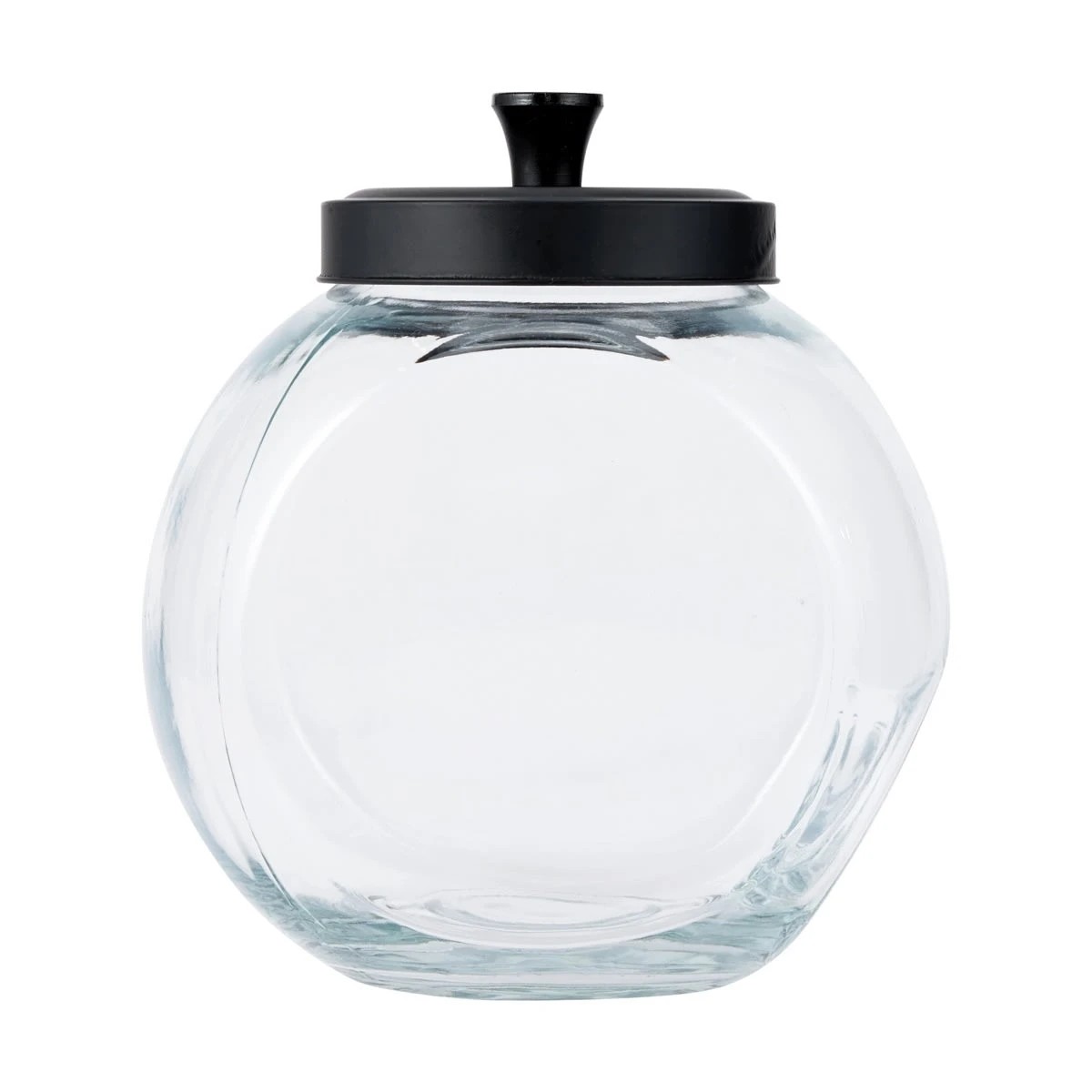 1 2L Glass Jar with Black Metal Lid, 1 of 3