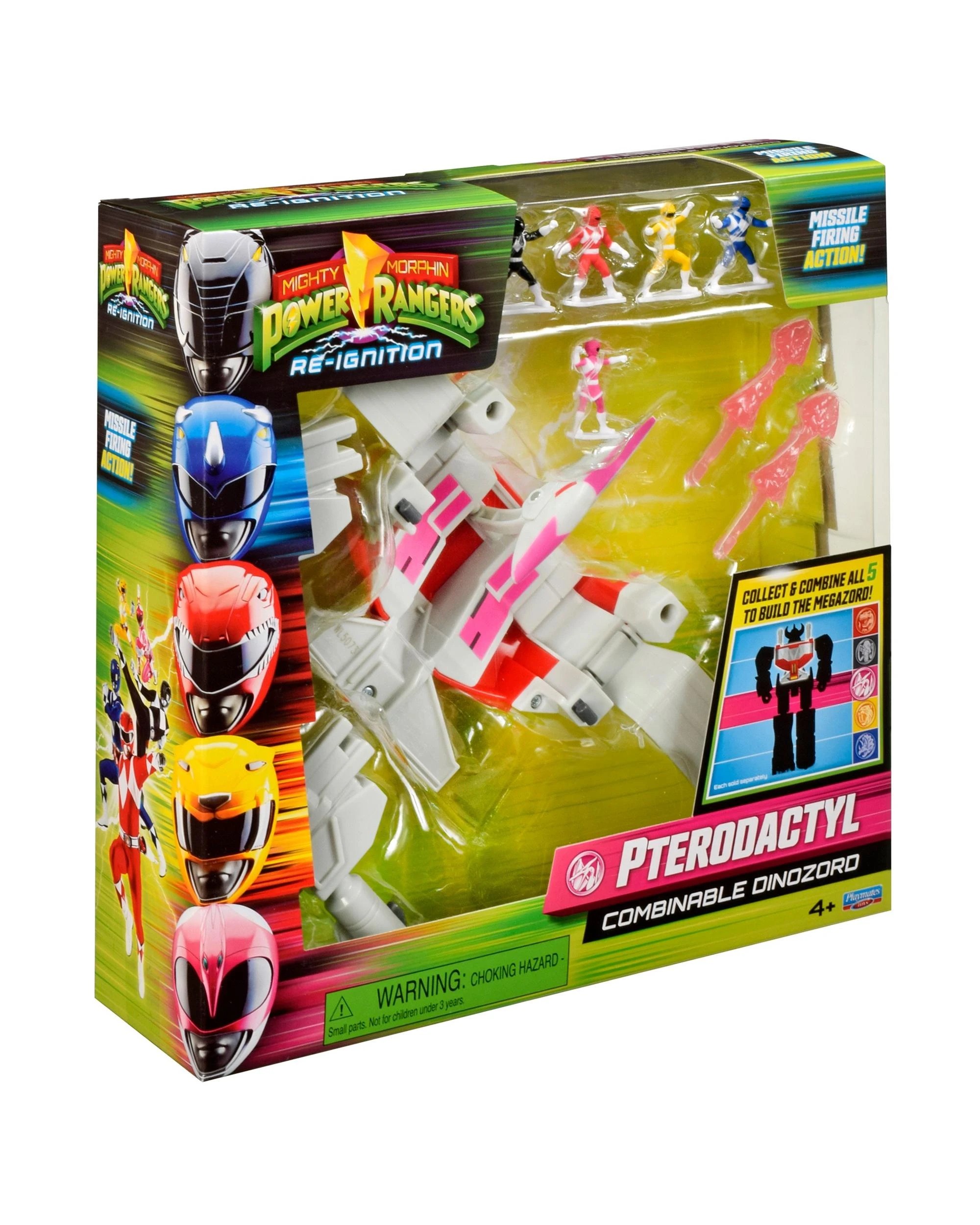 2 Playmates Toys Limited Mighty Morphin Power Rangers Re-Ignition Combinable Dinozord Pterodactyl Toy, 2 of 9