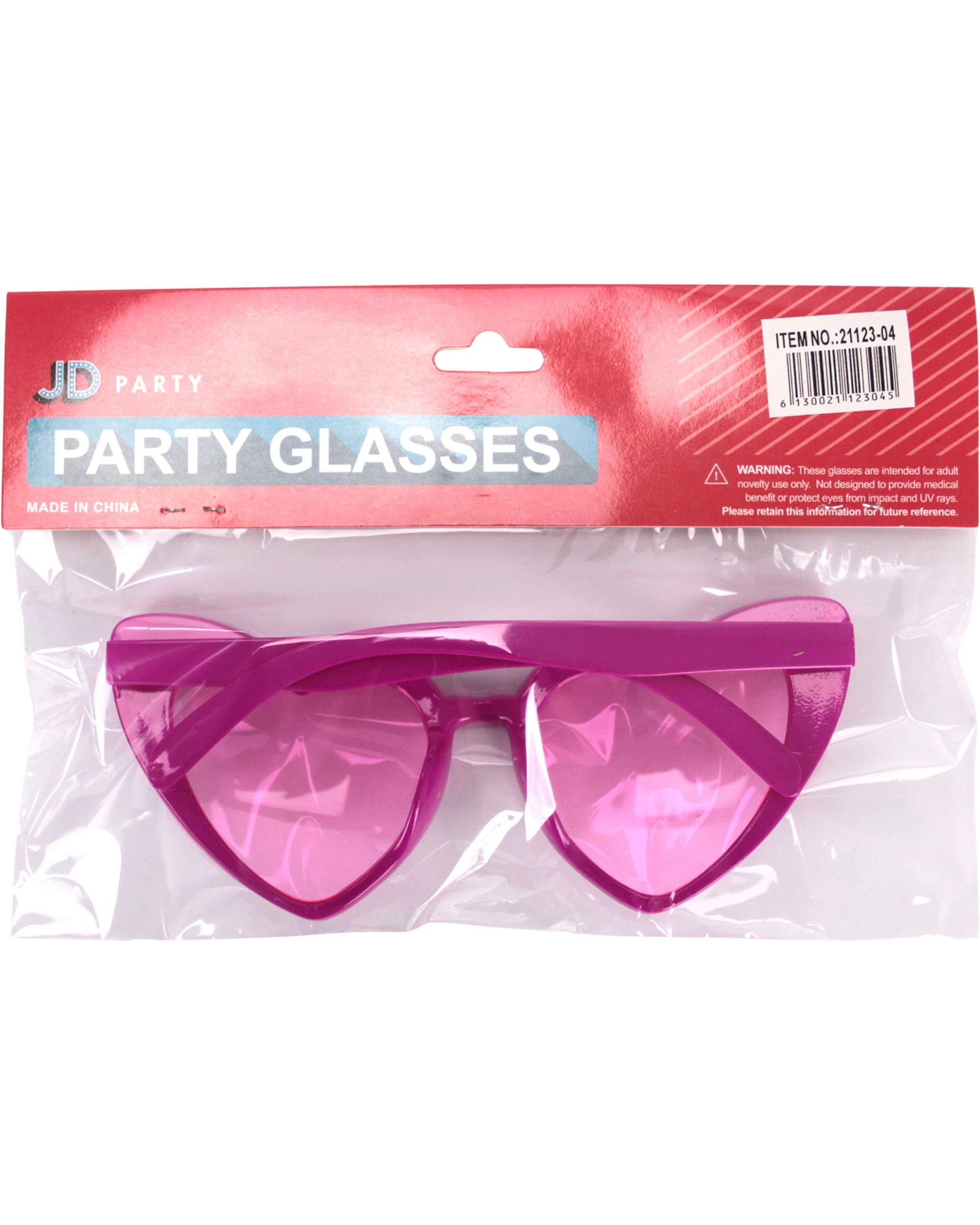 4 Partyrama Hot Pink Hearts Party Glasses - Pink, 4 of 4