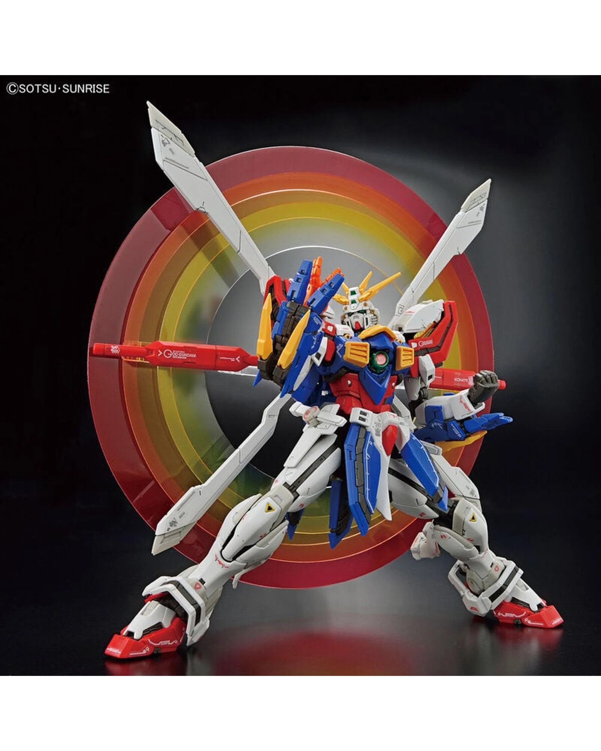 6 Bandai Gundam Real Grade God Gundam Domon Kassu's Use Mobile Fighter 1/144 Scale Model Kit, 6 of 10