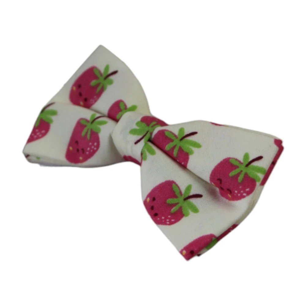 4 Zasel Mens Strawberry Fruit Patterned Bow Tie - Multi, 4 of 4
