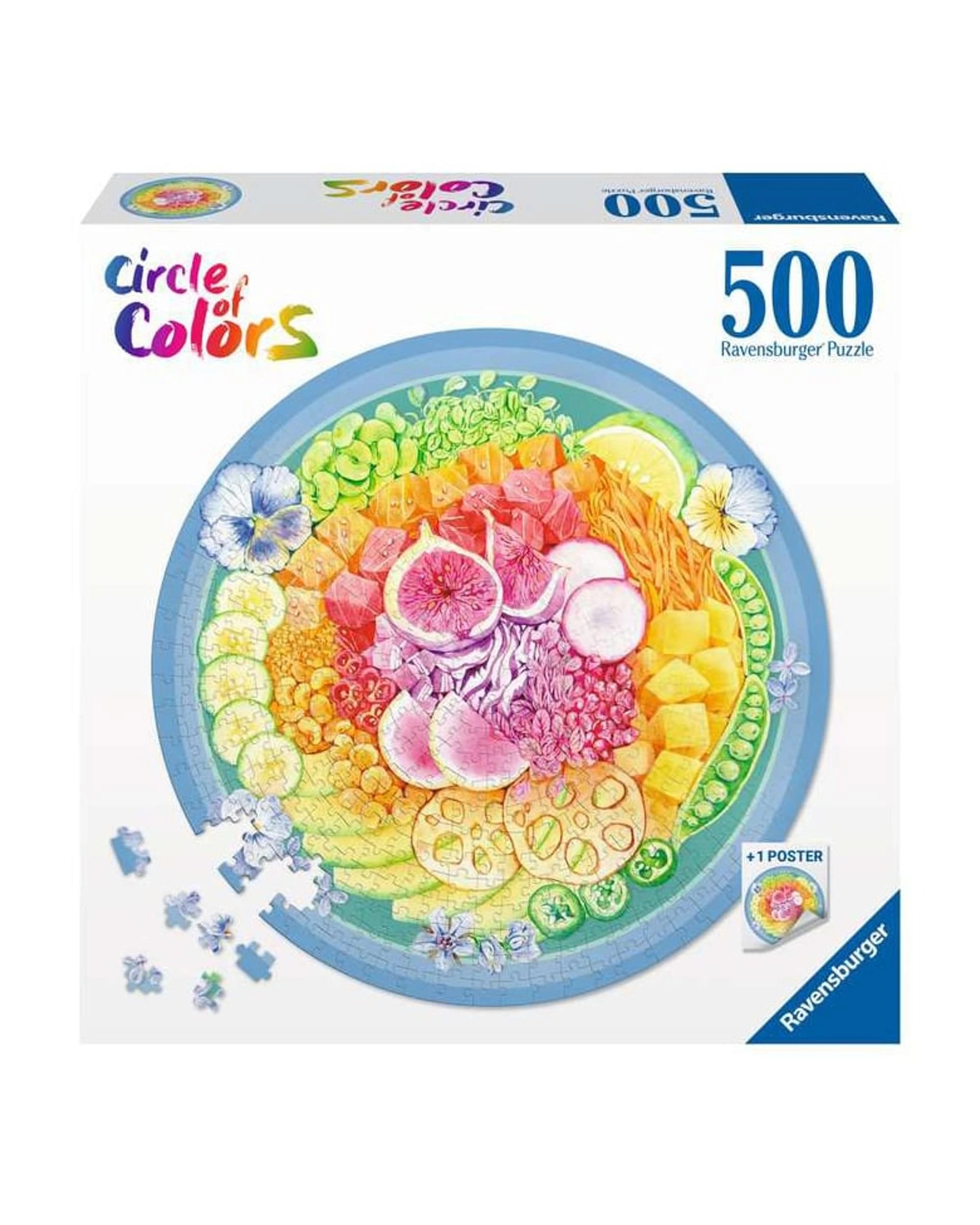 1 Ravensburger Circle of Colors Poke Bowl 500 Piece Jigsaw Puzzle, 1 of 1
