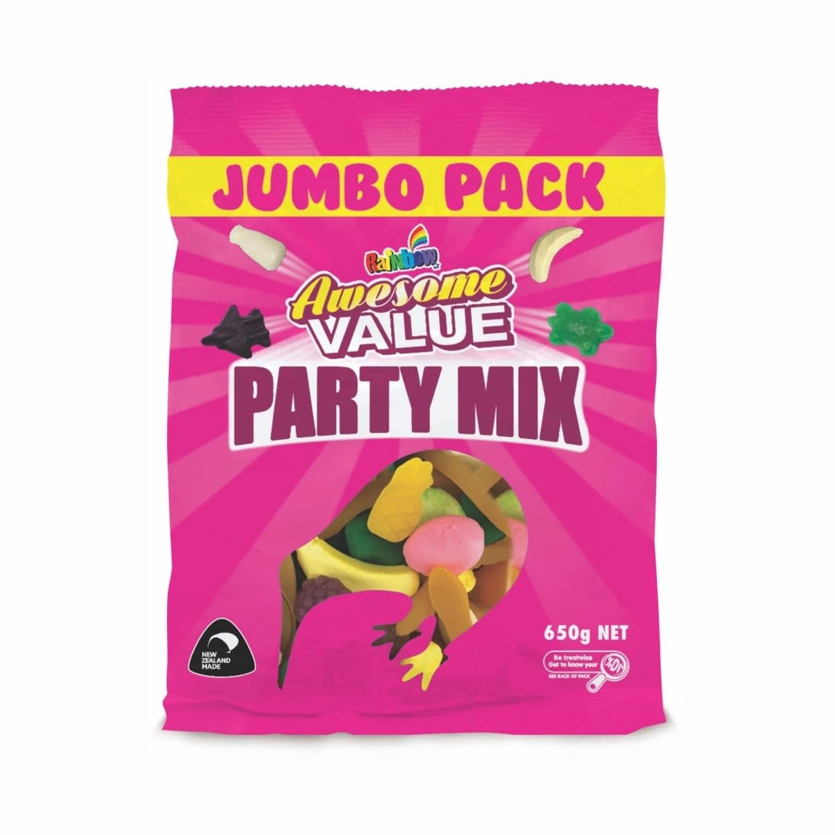 1 Rainbow Awesome Value Party Mix Jumbo Pack 650g