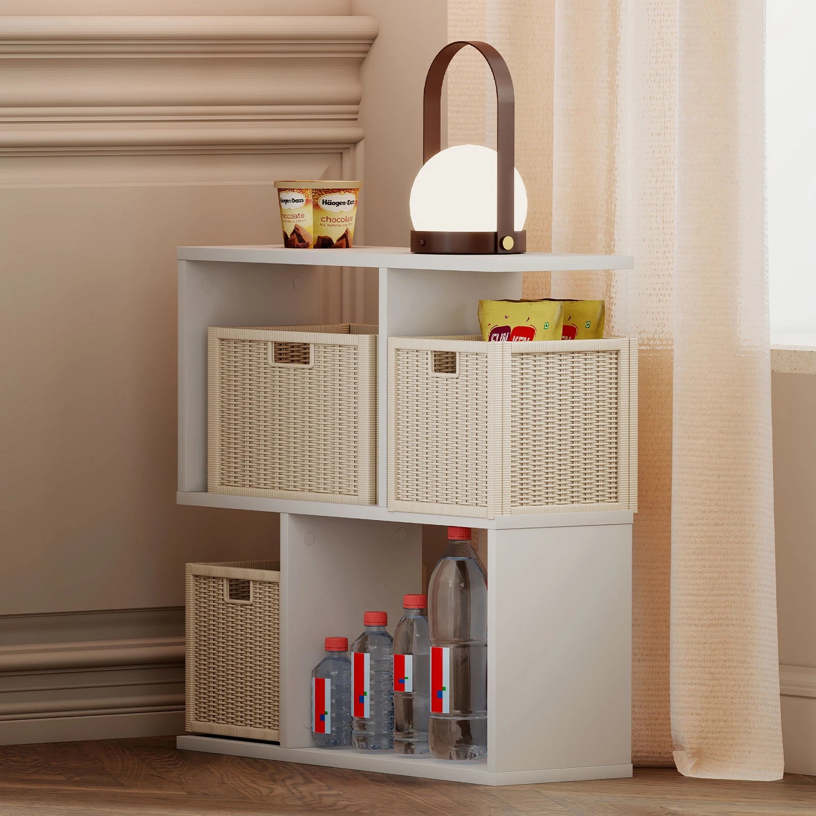 8 Levede Slim Side Table Two-Tier - White, 8 of 9