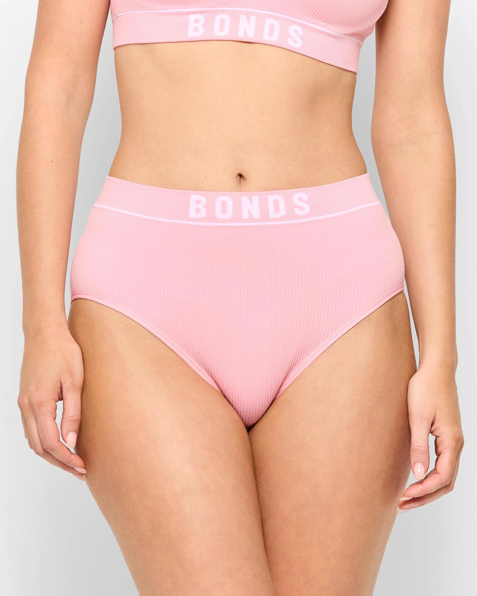 1 Womens Retro Rib Hi Hi Briefs - Bonds SUGAR SYRUP, 1 of 4