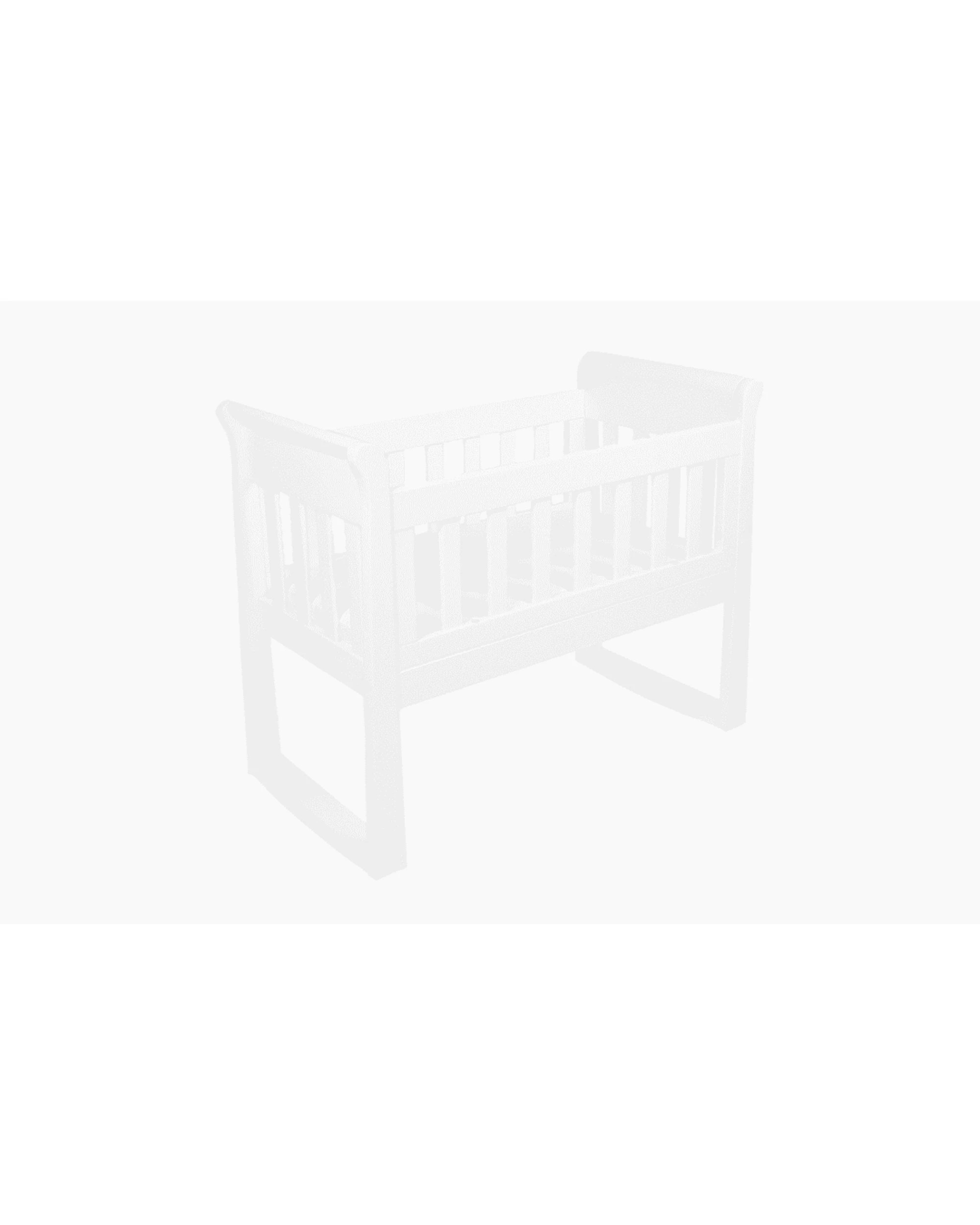 1 Babyhood Sandton Sleigh Cradle, Bassinet and Rocking Seat with Breathe Eze Mattress - White, 1 of 3