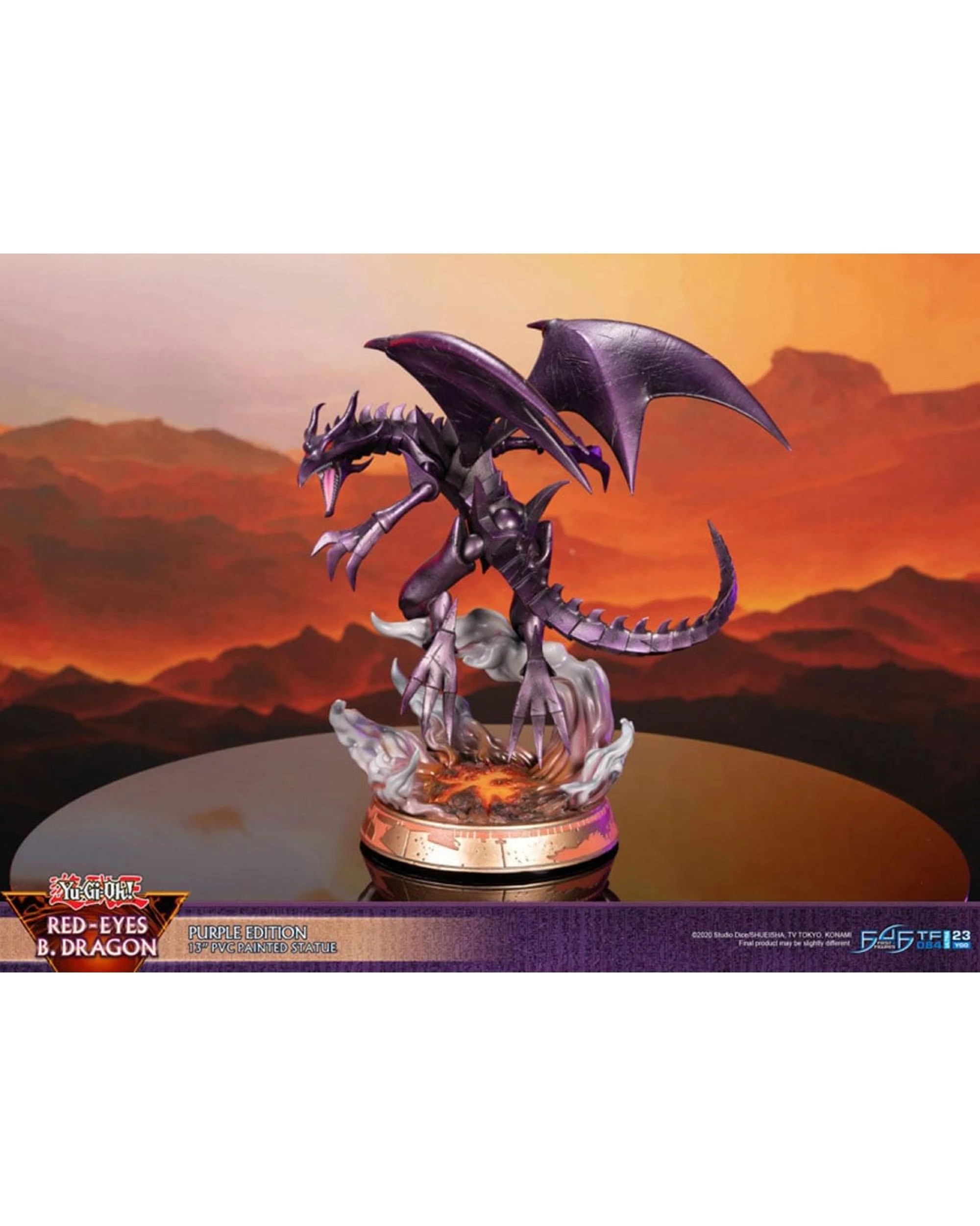 7 YU-GI-OH Red Eyes Black Dragon Purple Edition PVC Statue, 7 of 9