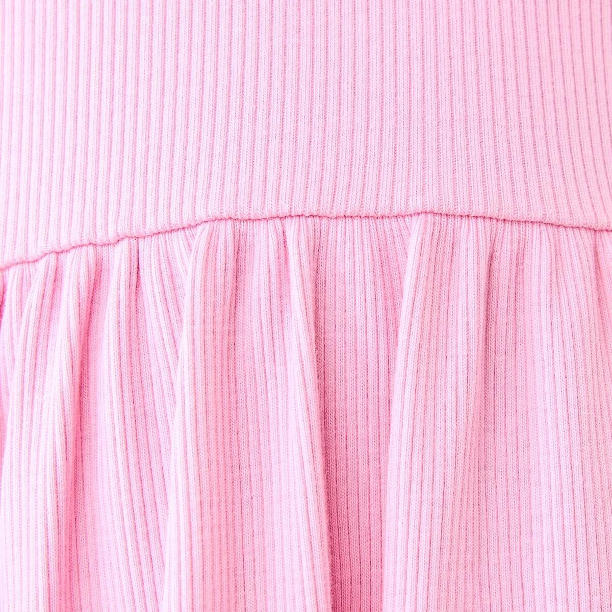 4 Rib Jersey Dress Pris Pink, 4 of 9