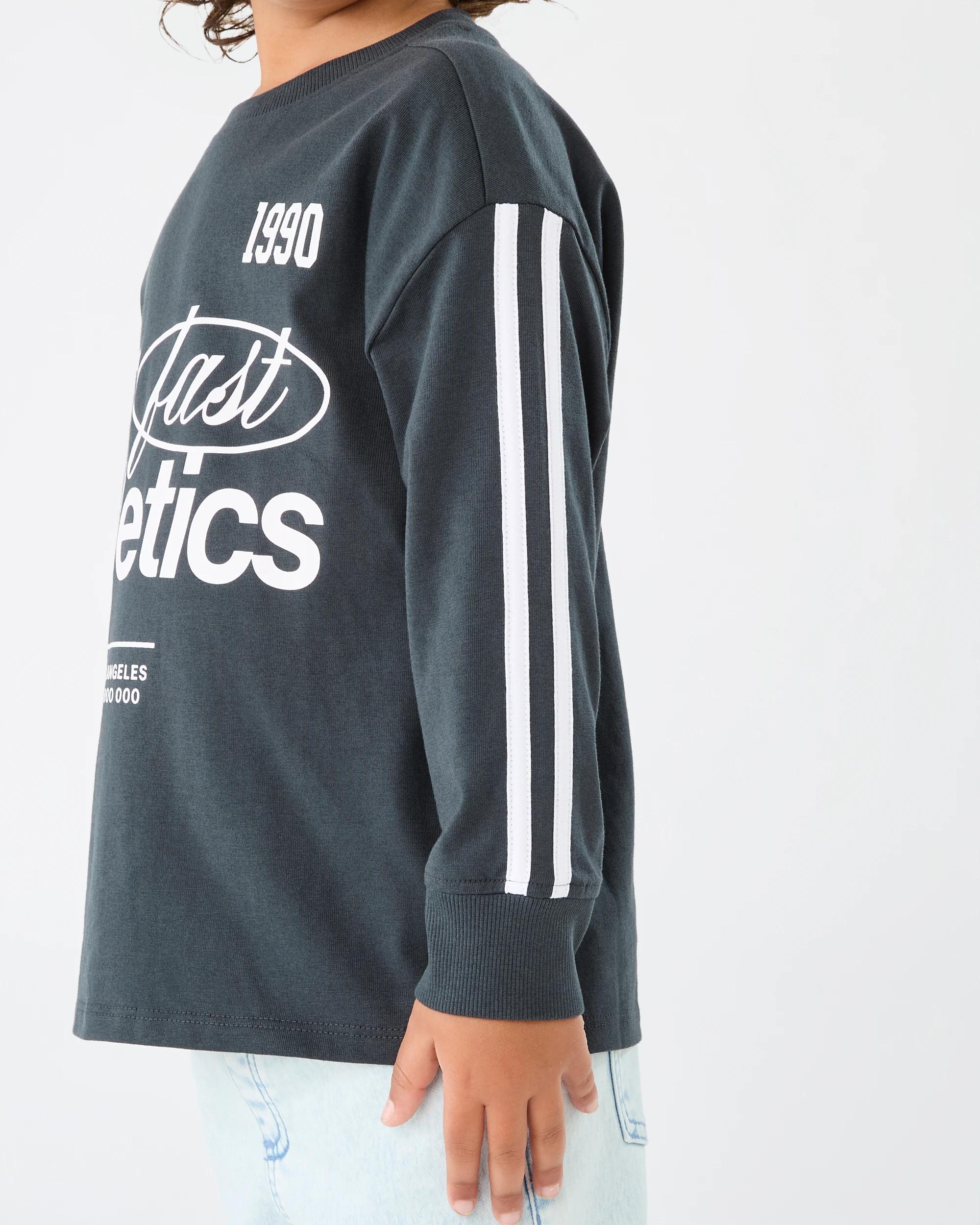 4 Long Sleeve Oversized T-shirt Nvy Slogan, 4 of 6