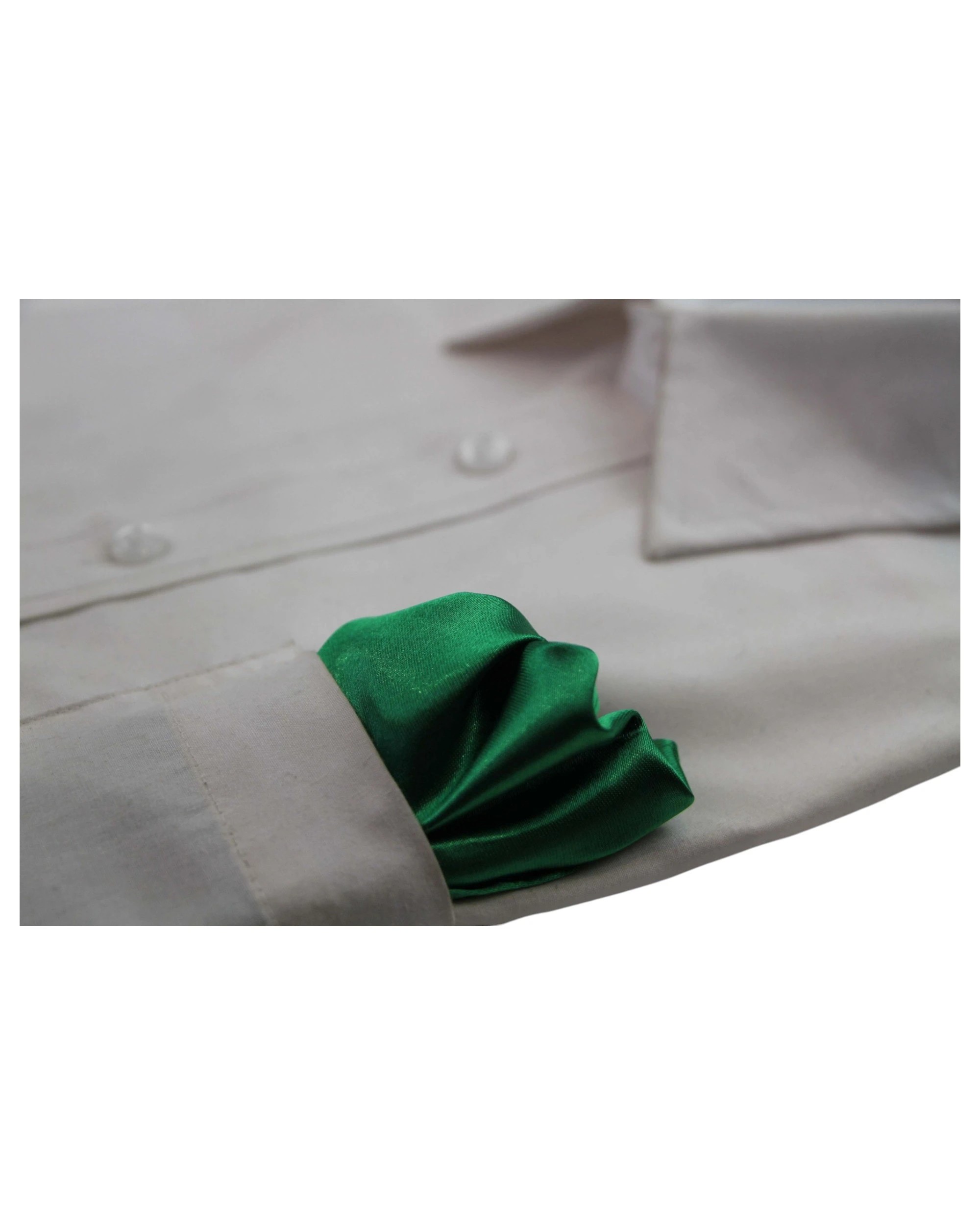 3 Zasel Mens Pocket Square - Green, 3 of 3