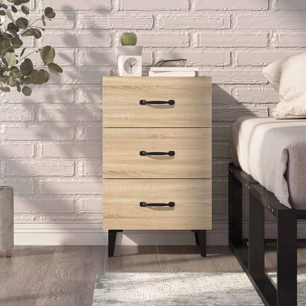 7 vidaXL Bedside cabinet Ample Storage - Brown, 7 of 10