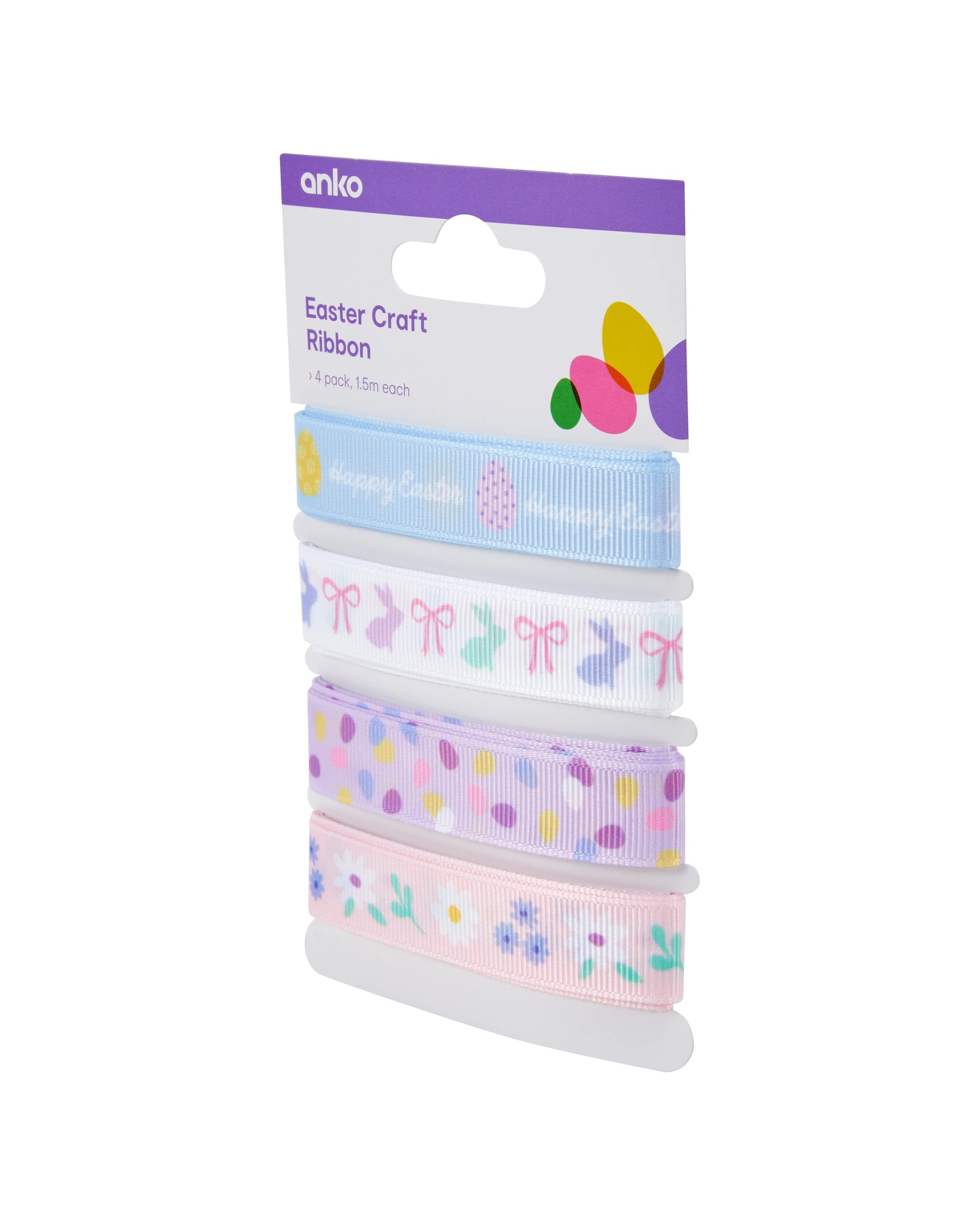 2 4 Pack Easter Craft Ribbon, 2 of 4