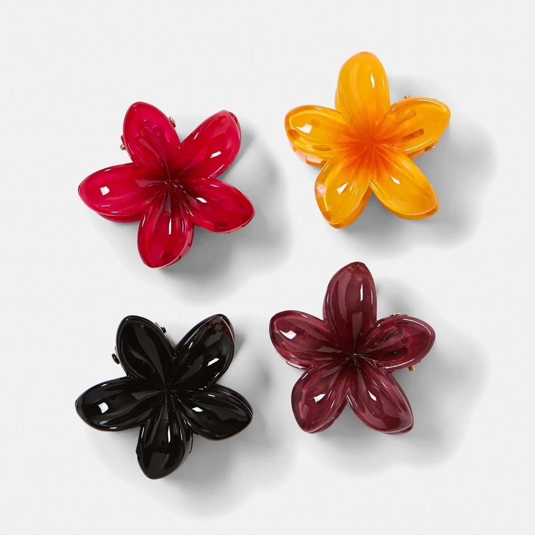 1 4 Pack Mini Frangipani Claw Hair Clip, 1 of 4