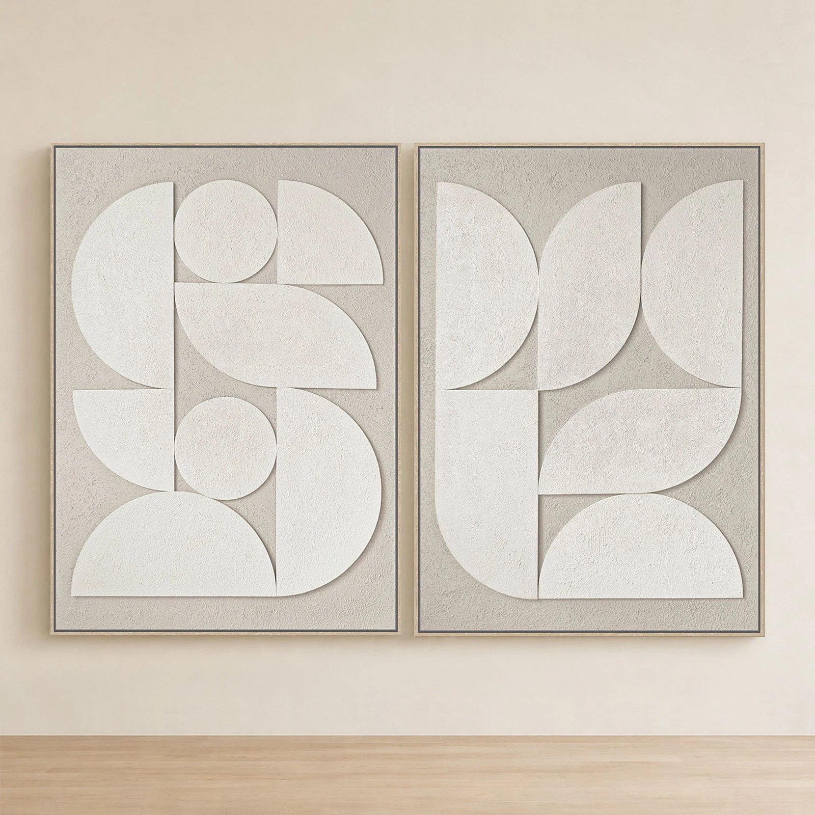 2 Moda Living Arc Bloom I & II Hand-Painted 3D Textured Canvas Wall Art Set of 2 - Multi, 2 of 9