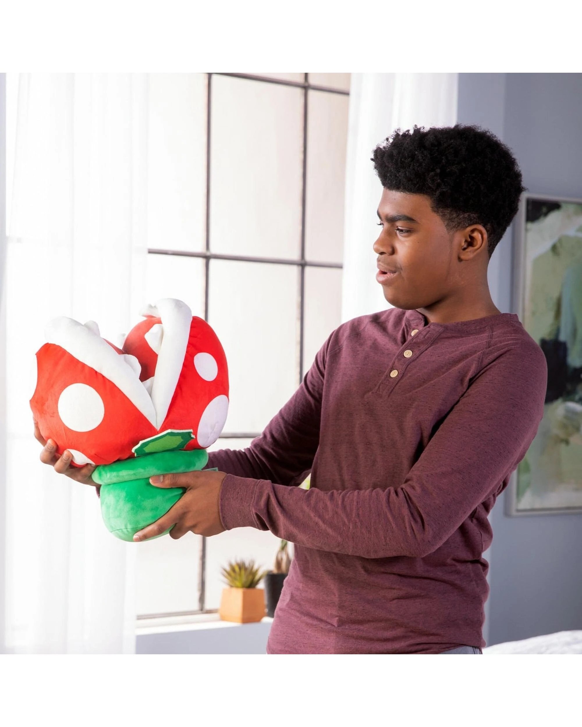 5 Club Mocchi-Mocchi Super Mario Piranha Plant Mega 15 inch Plush, 5 of 5