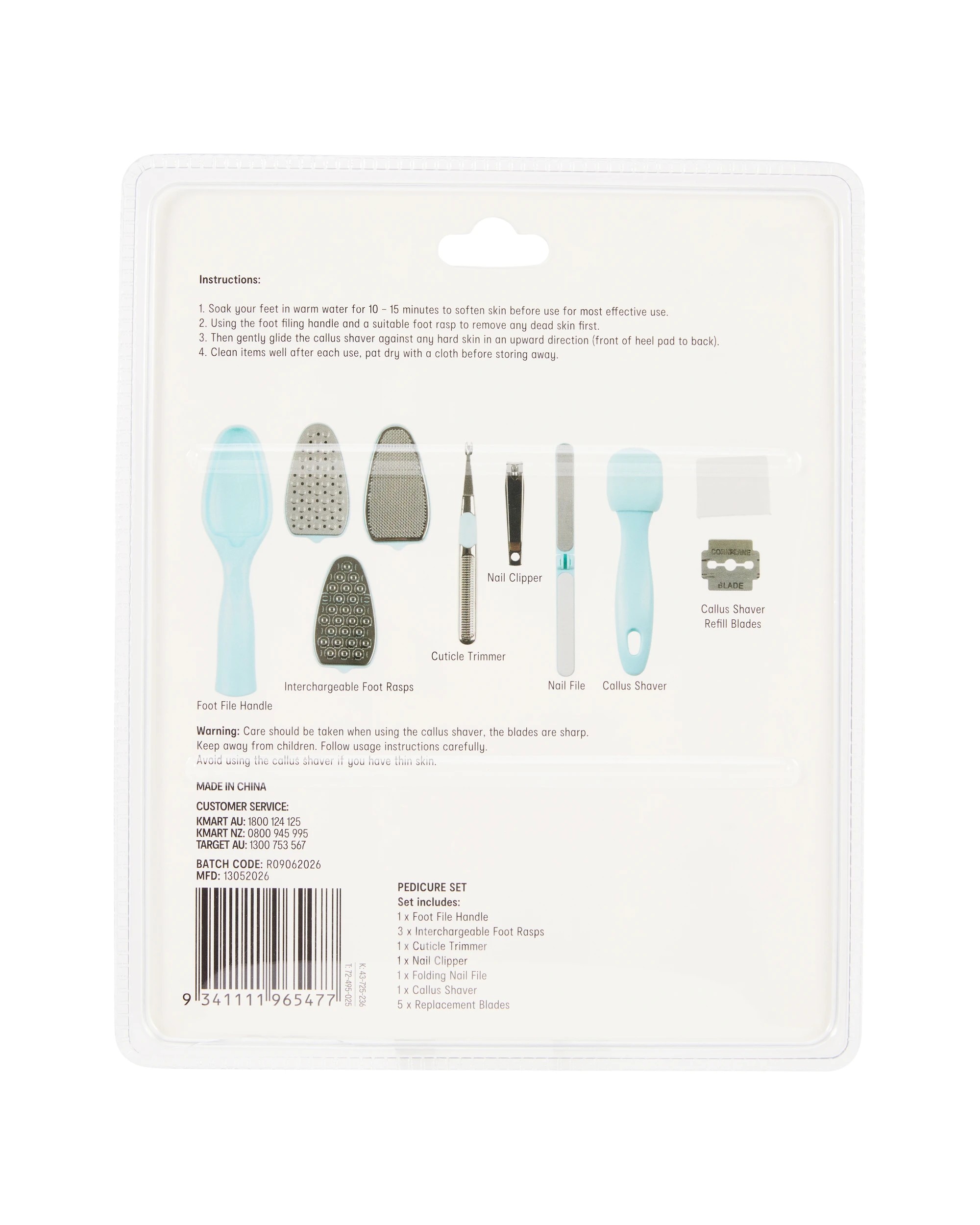6 OXX Cosmetics Pedicure Set - Mint, 6 of 6