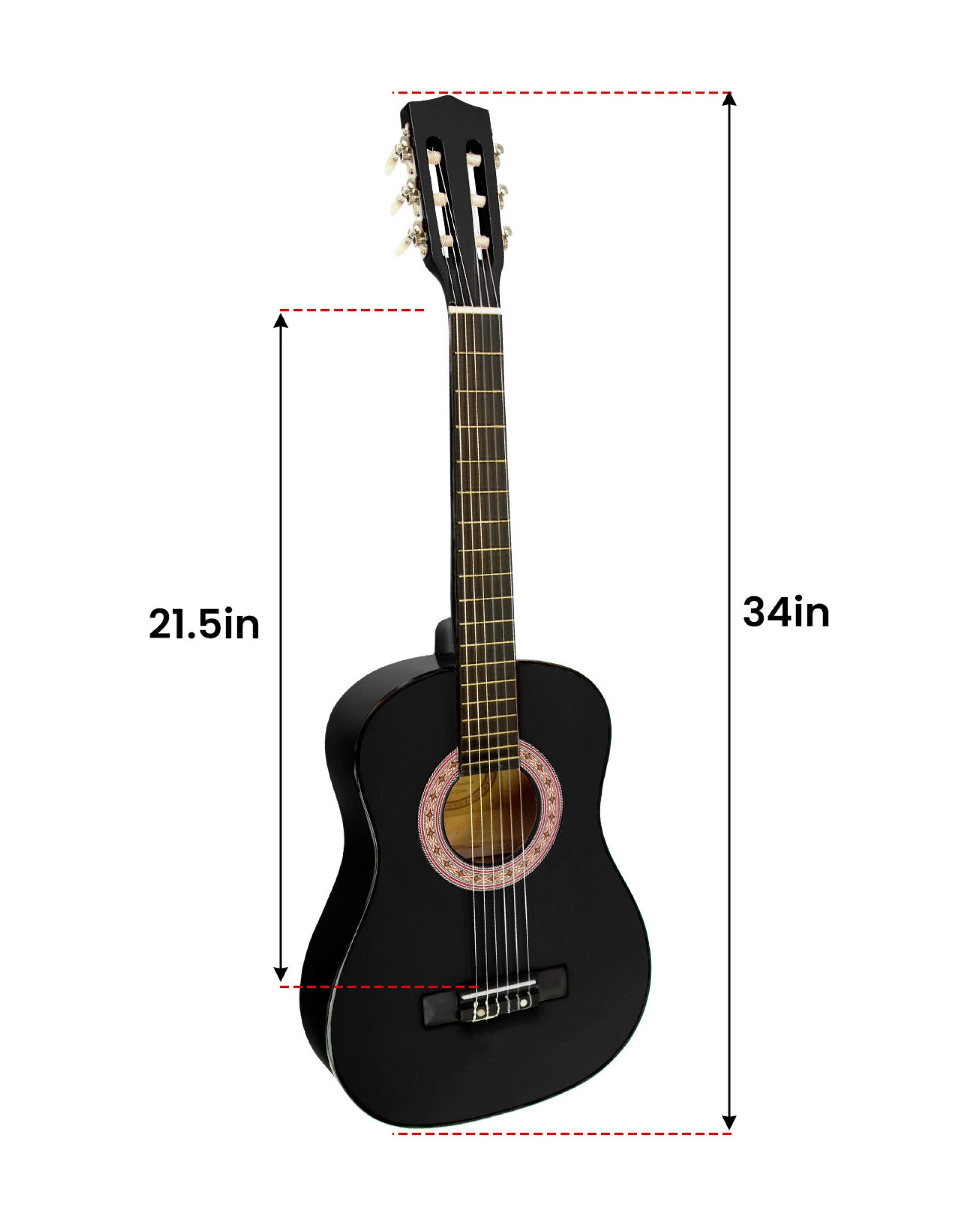 2 Karrera 34in Acoustic Childrens Guitar - Black, 2 of 6