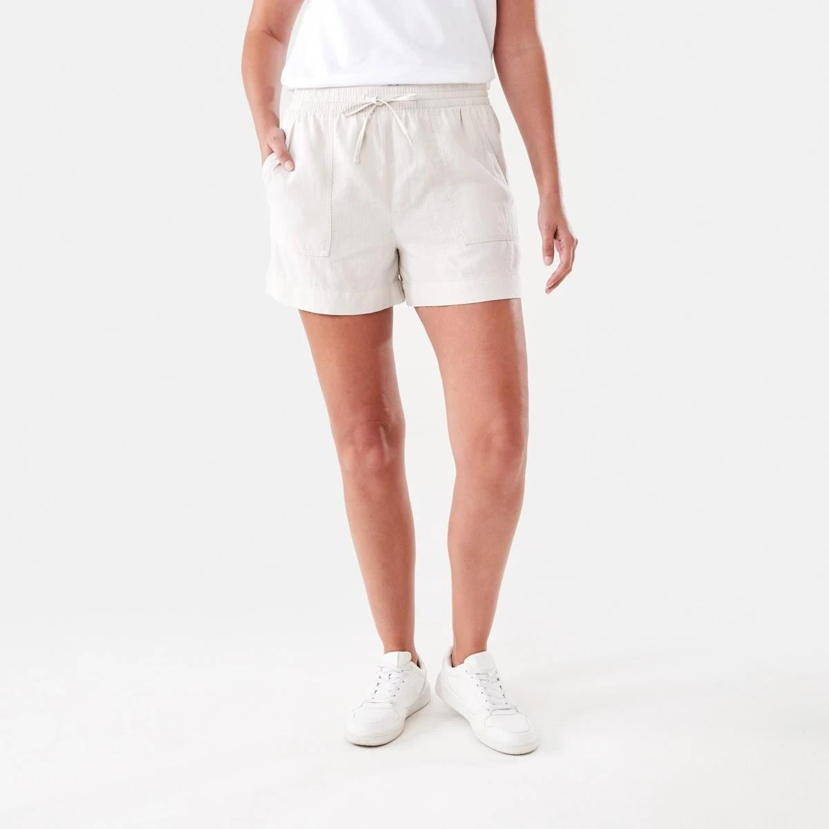 6 Linen Blend Patch Pocket Shorts NATURAL BEIGE, 6 of 6