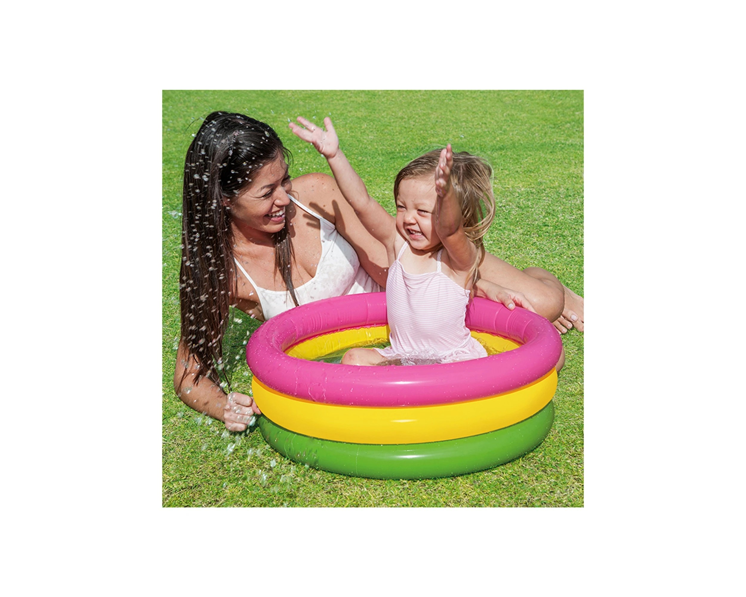 2 Intex Sunset Glow Baby Pool 1-3Y Inflatable Pool Kids Pool 24 Inch Soft Floor - Multi, 2 of 2