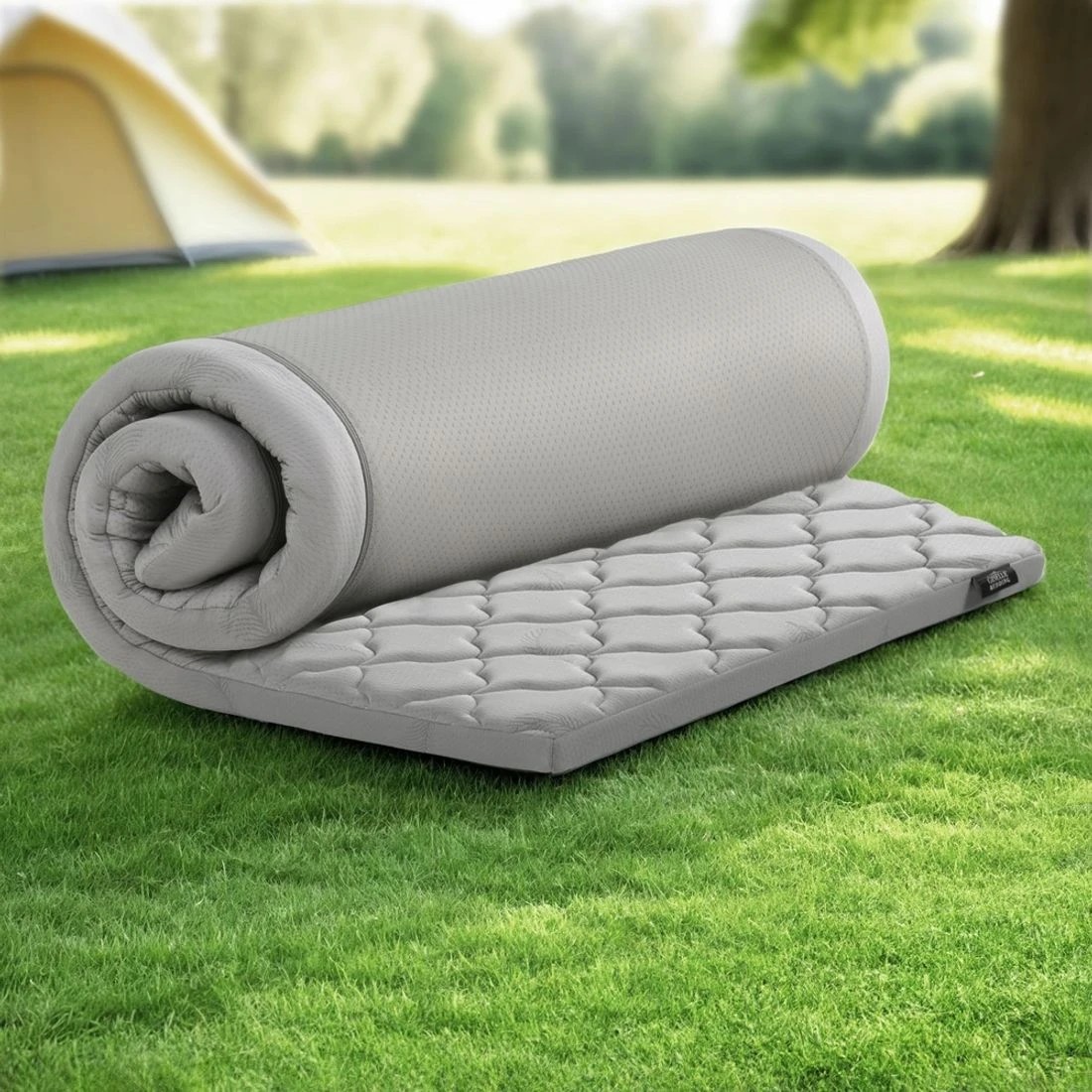 3 Giselle Bedding Single Foldable Mattress Camping Mat - Grey, 3 of 5