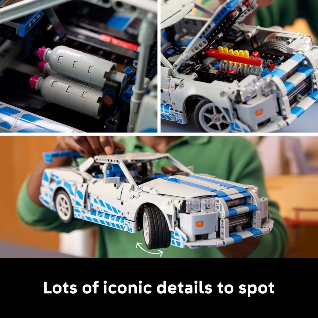 6 LEGO Technic 2 Fast 2 Furious Nissan Skyline GT-R (R34) Car 42210, 6 of 10
