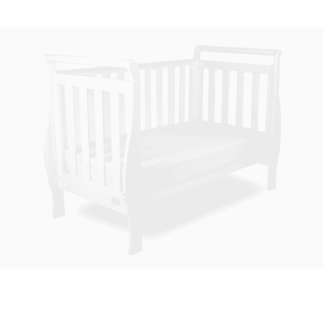 6 Babyhood Georgia Sleigh Cot Luxx - White, 6 of 6