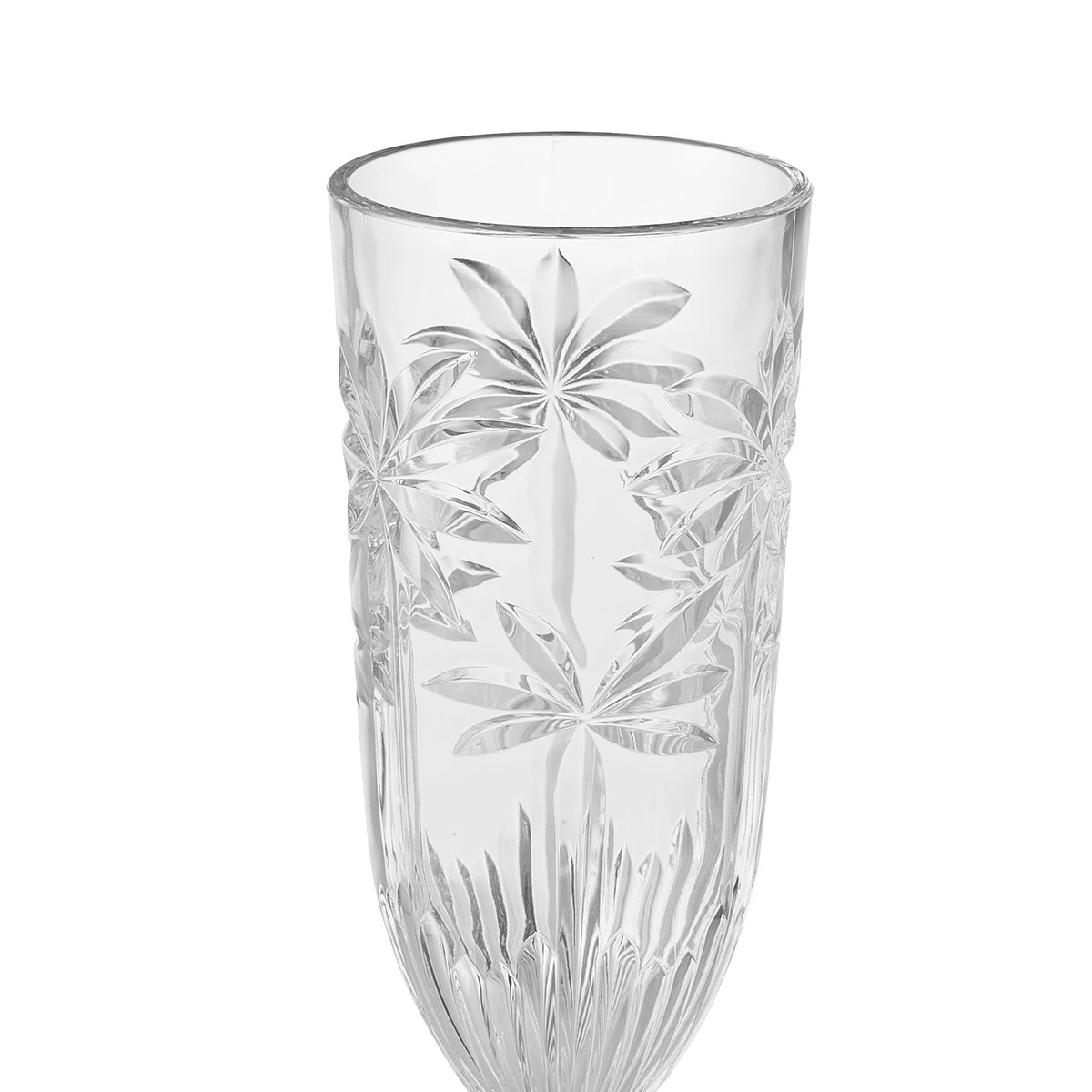 4 4 Clear Palm Acrylic Flutes, 4 of 6