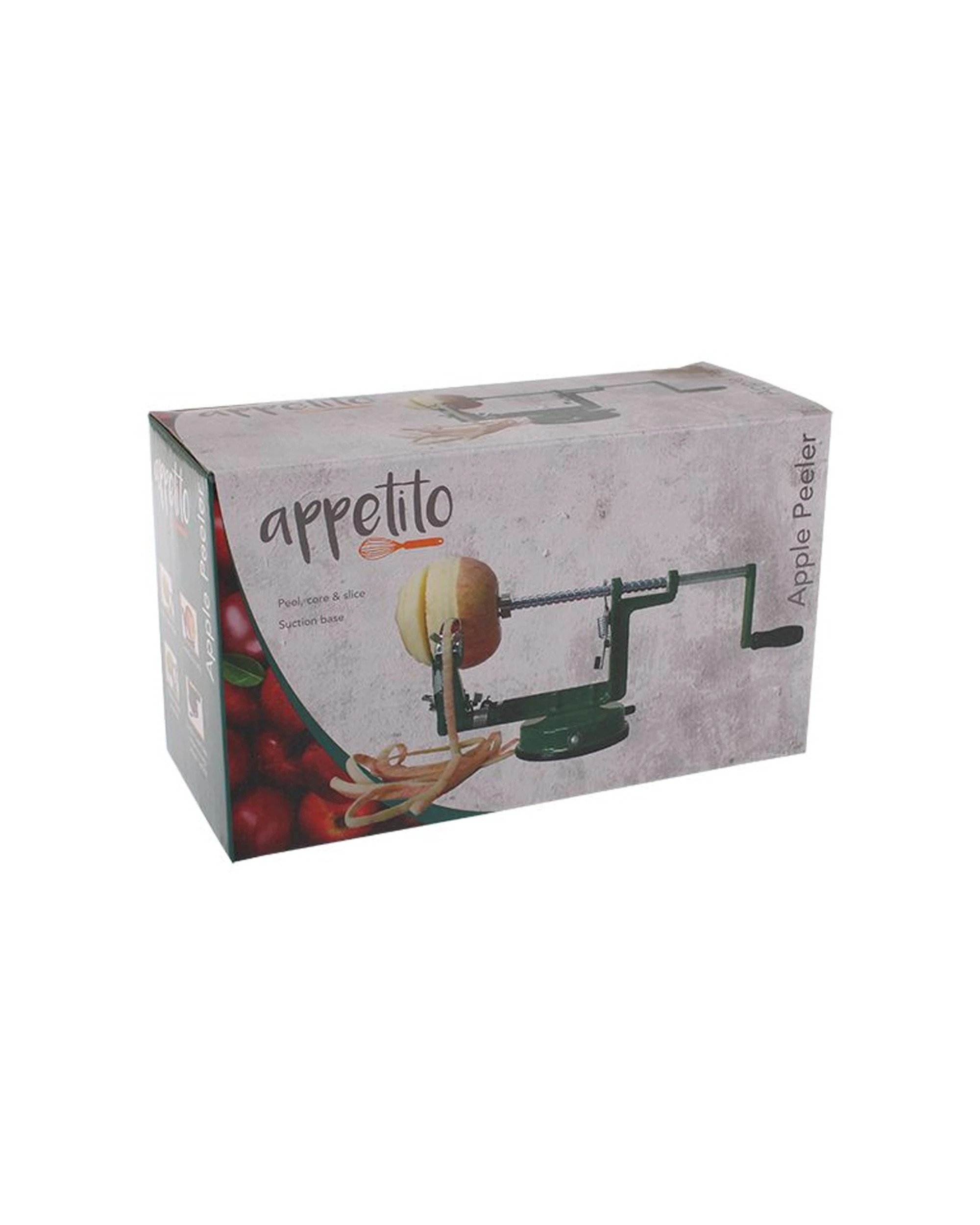 3 Appetito Apple Peeler Corer With Suction Base Peel Core Slice Kitchen Tool - Green, 3 of 3