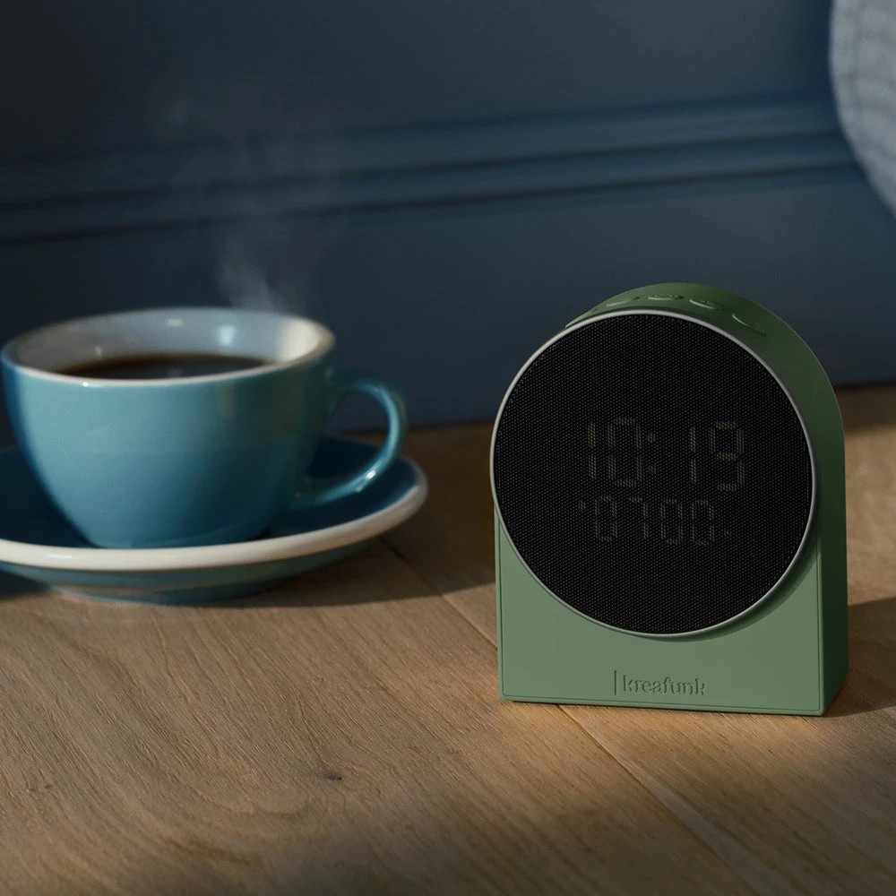 2 Kreafunk Ivy Alarm Clock W/ Bluetooth Speaker - Nordic Green - Green, 2 of 3