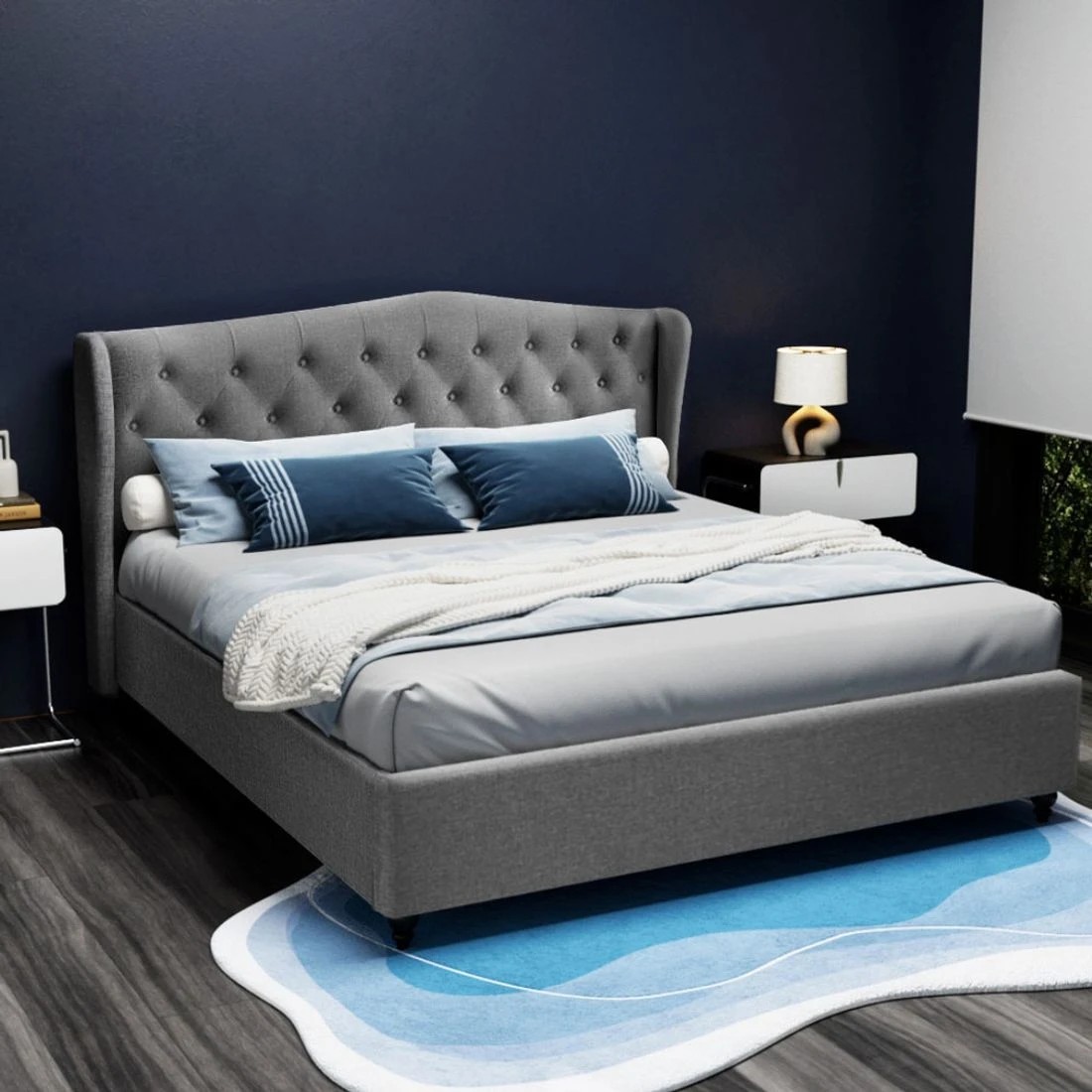 1 Artiss Bed Frame King Size - Grey, 1 of 10