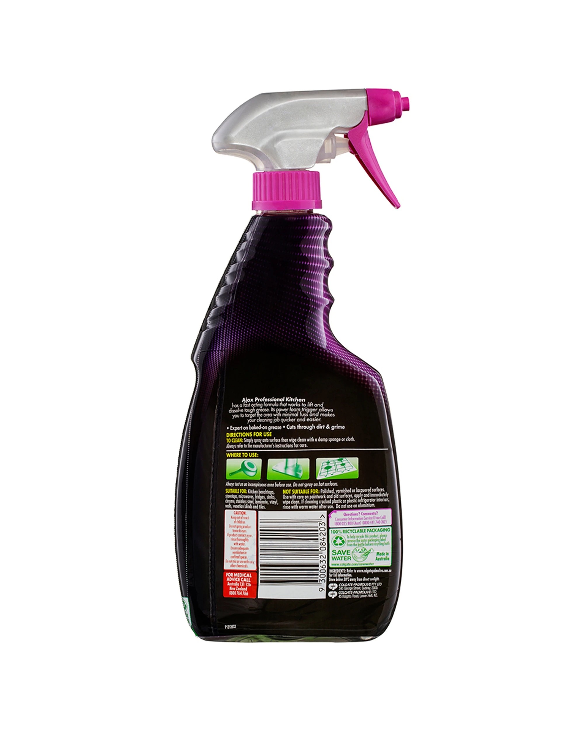 3 Ajax 4PK Professional Trigger Kitchen Power Degreaser 500ml Cleaning Spray - Multi, 3 of 3