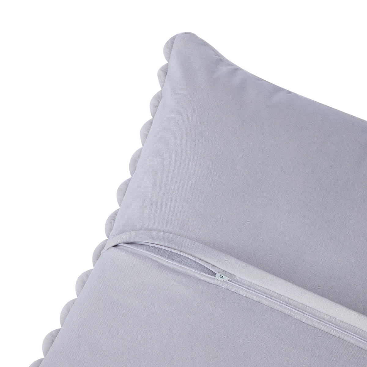 4 60cm Coco Faux Fur Cushion - Grey, 4 of 4