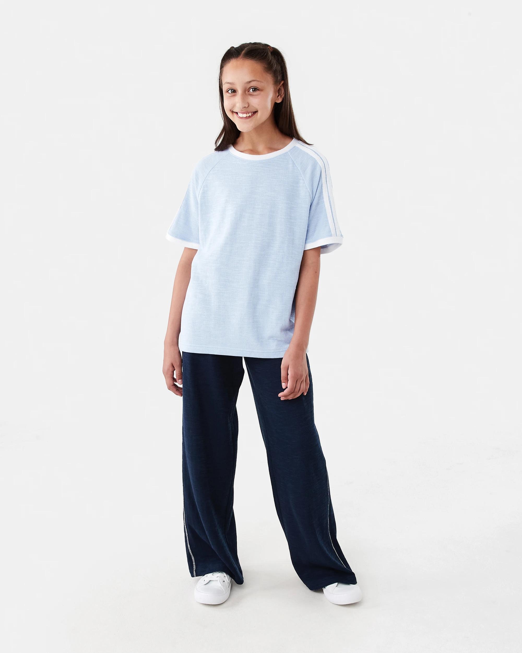 6 Textured Knit Pants Dress Navy, 6 of 7