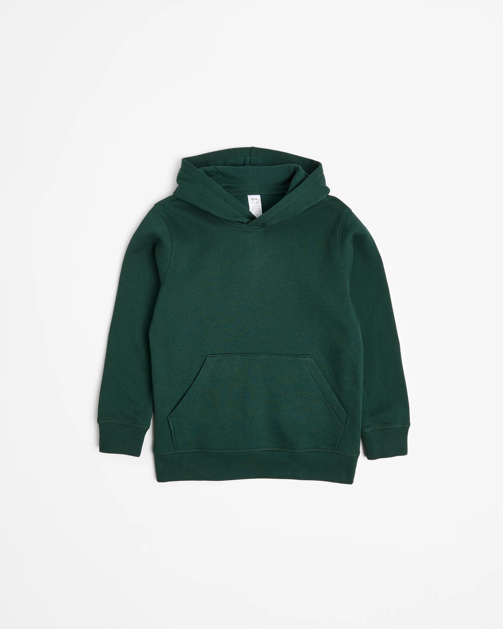 1 Target Kids Australian Cotton School Hoodie BOTTLE GREEN, 1 of 3