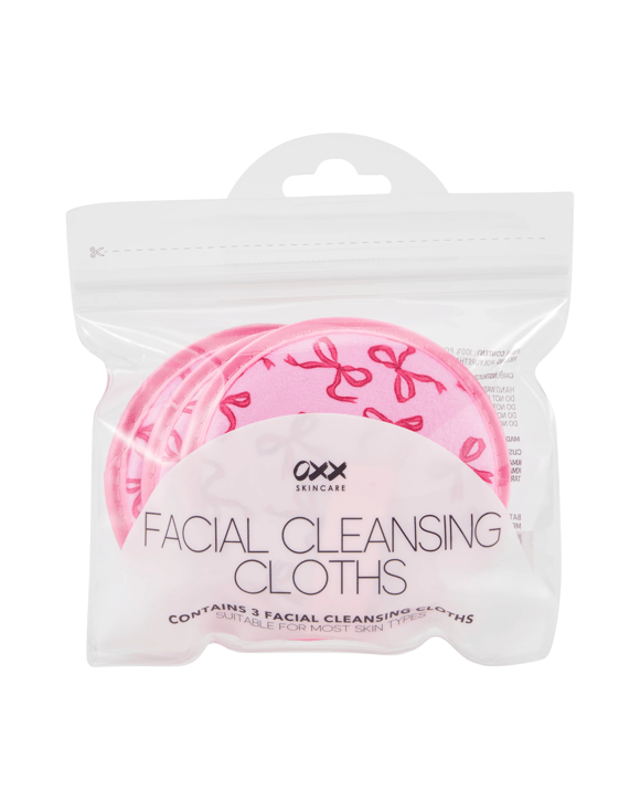 OXX Skincare 3 Pack Facial Cleansing Cloths - Pink