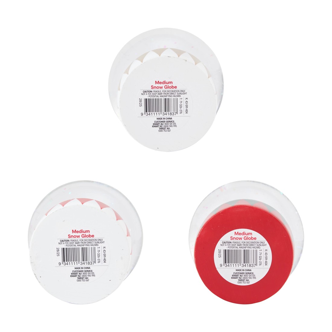 4 Medium Snow Globe - Assorted, 4 of 4