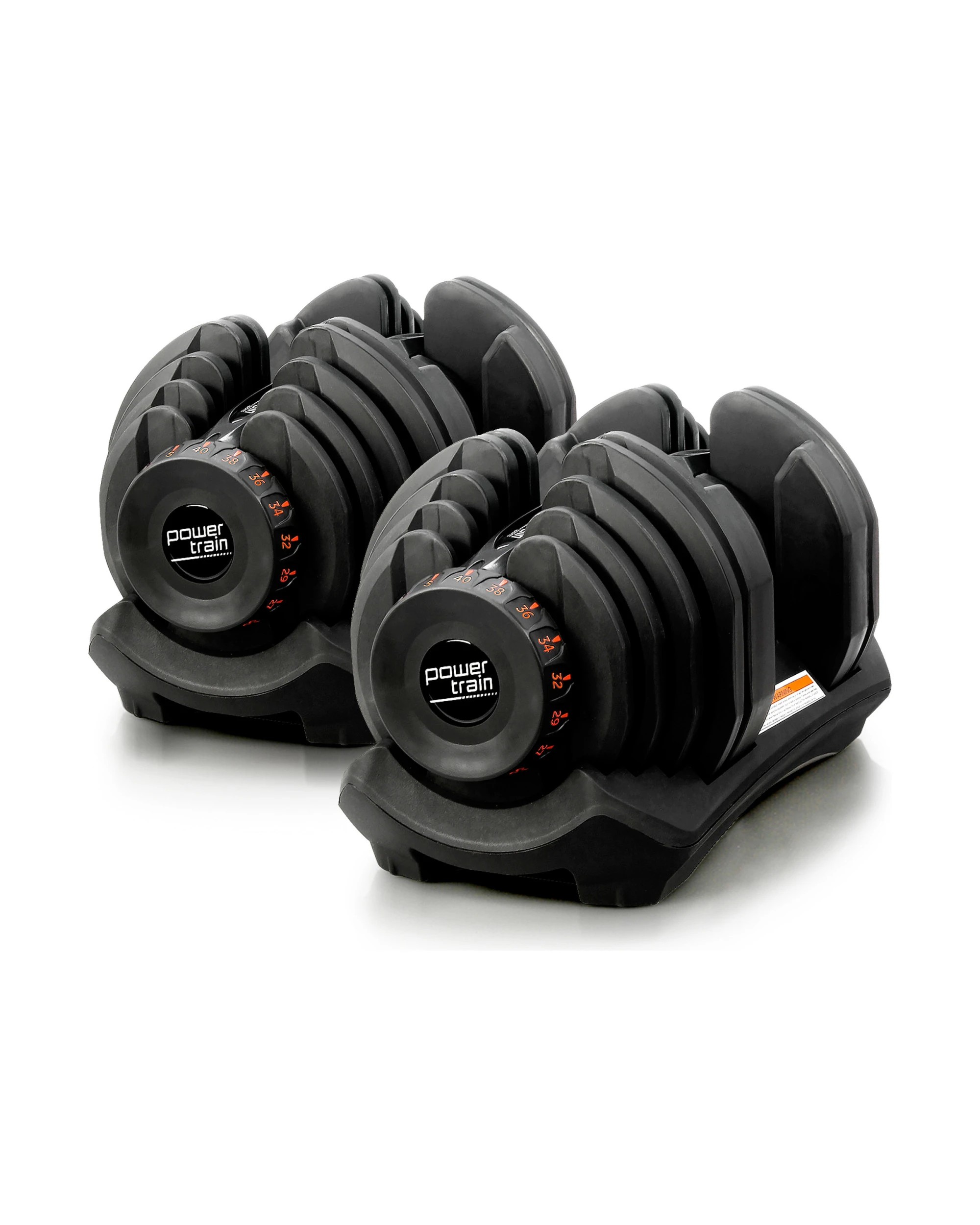 3 Powertrain 80KG Adjustable Dumbbell Set with FID Weight Bench - Black, 3 of 10