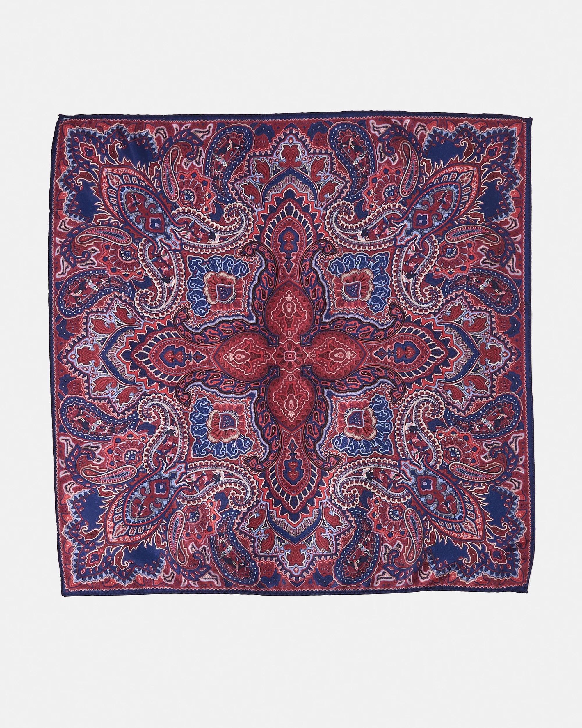 2 Paisley Hair Scarf - Navy and Red, 2 of 4