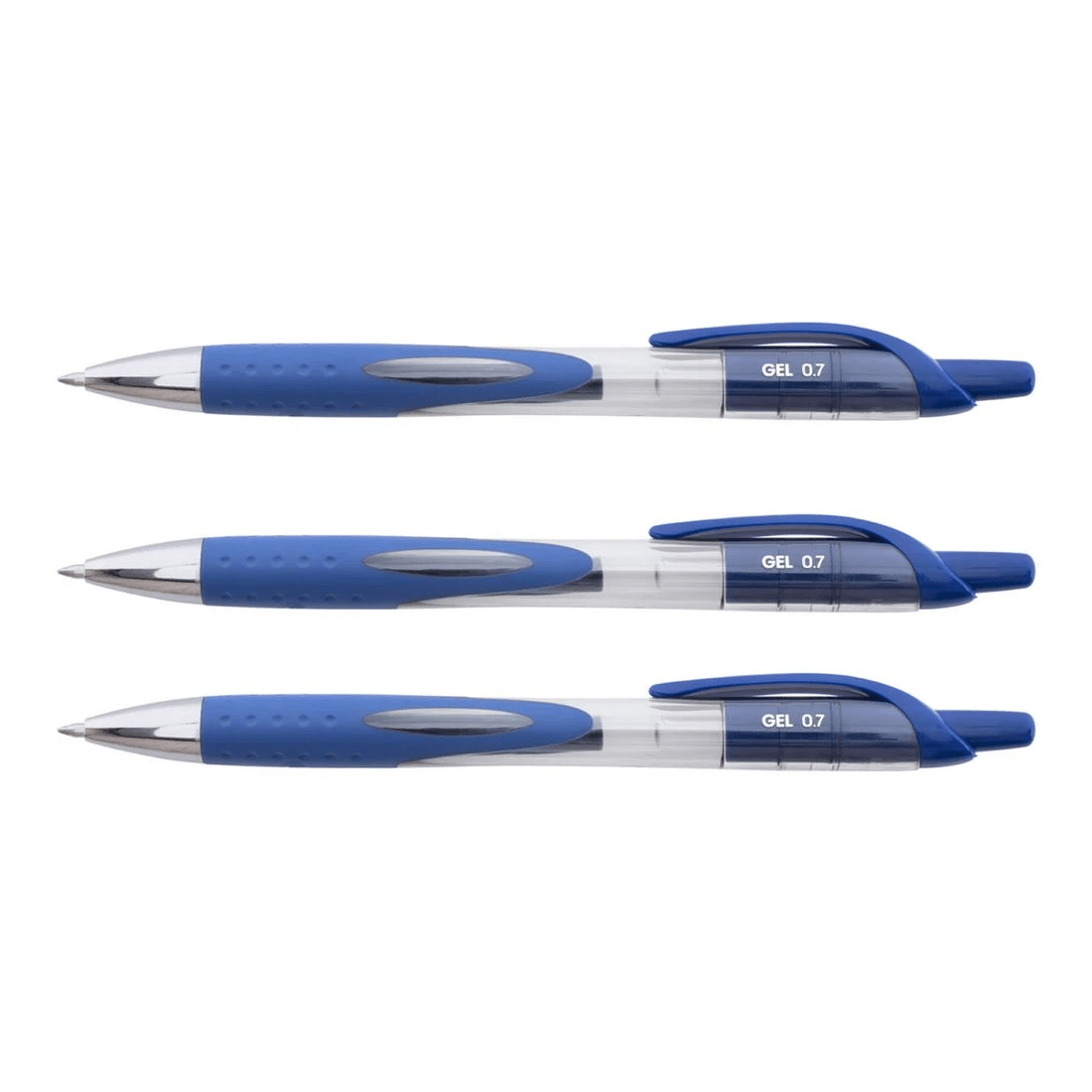 2 J.Burrows Retractable Gel Pens Blue 3 Pack, 2 of 4
