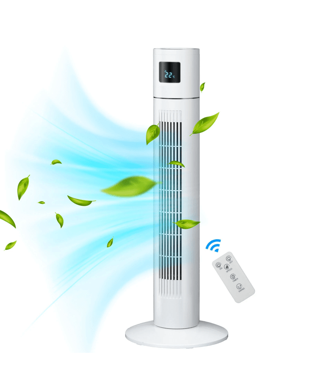 ADVWIN Bladeless Tower Fan for Indoor Home Large Room Bedroom Office
