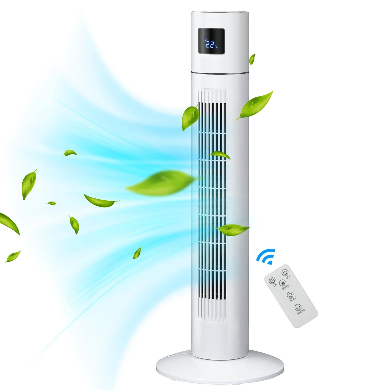 1 ADVWIN Bladeless Tower Fan for Indoor Home Large Room Bedroom Office Use, 1 of 7