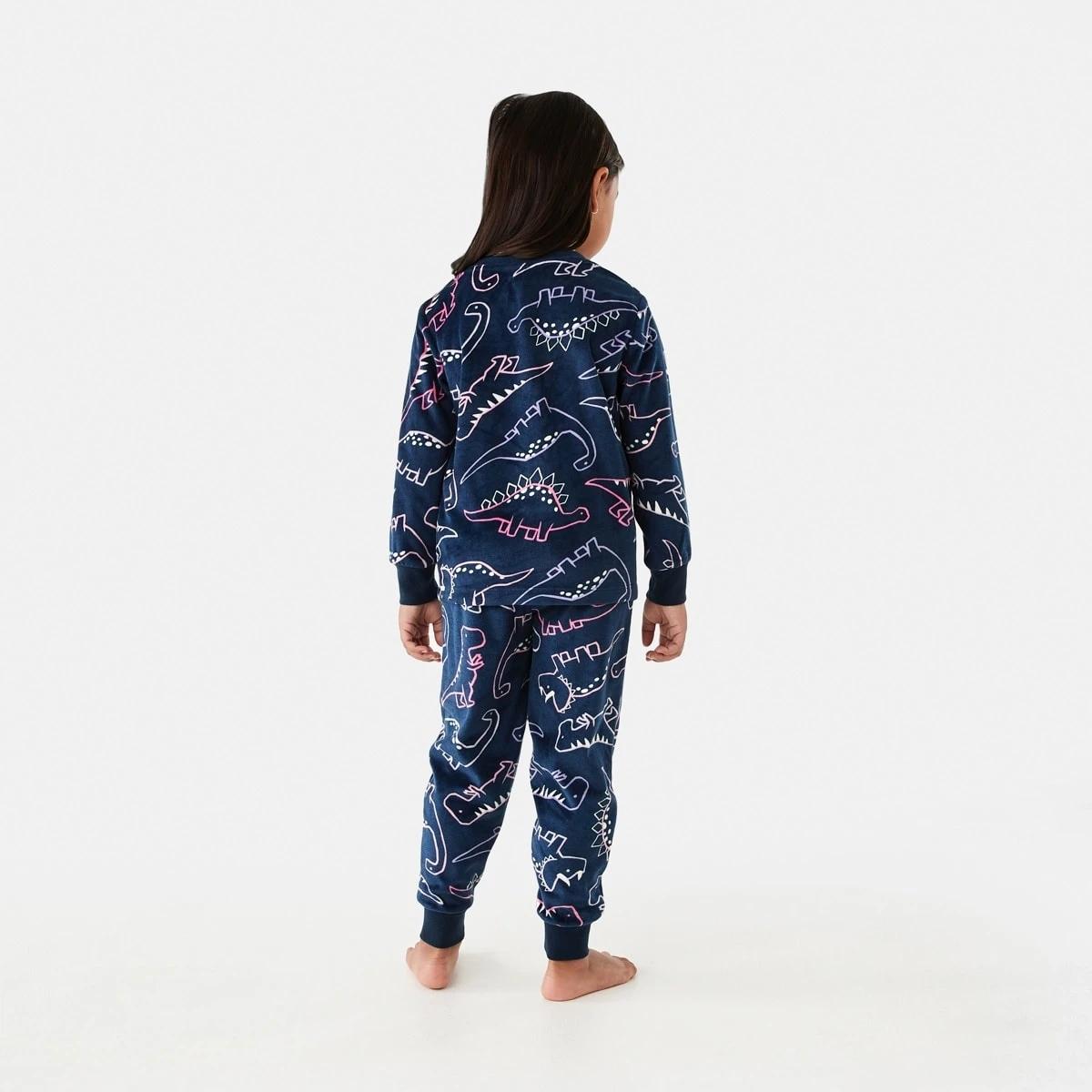 2 Super Soft Pyjama Set Nvy Dino, 2 of 8