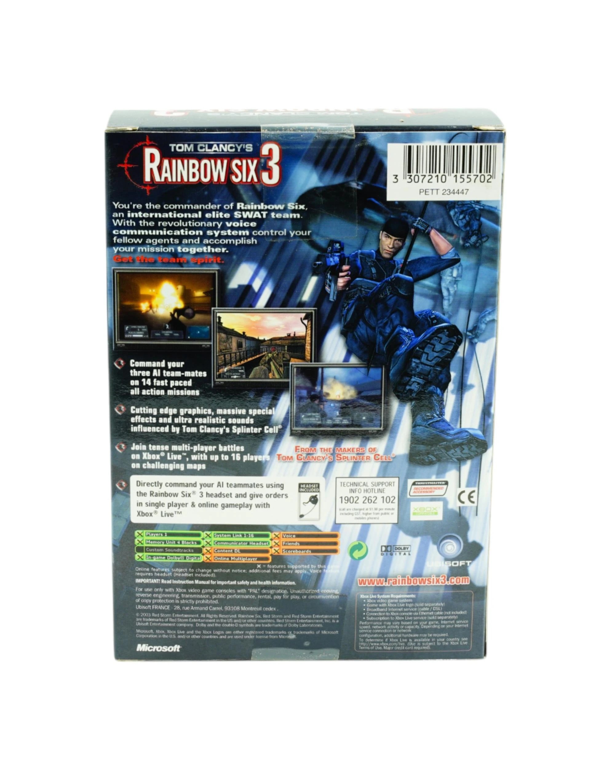 5 Tom Clancys Rainbow Six 3 With Headset - Xbox Original, 5 of 7