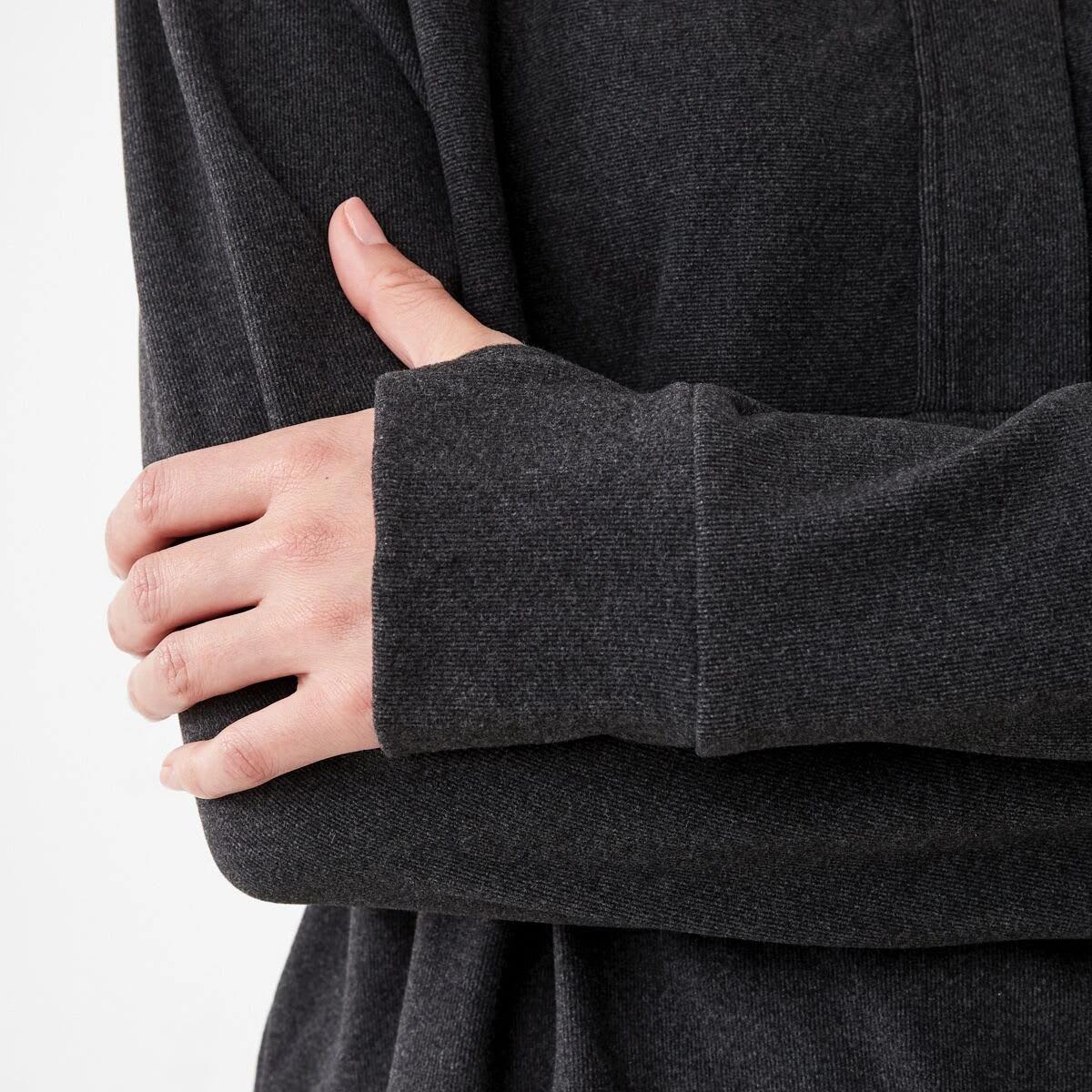 6 Active Womens Half Zip Mid Layer Sweatshirt BLACK, 6 of 7