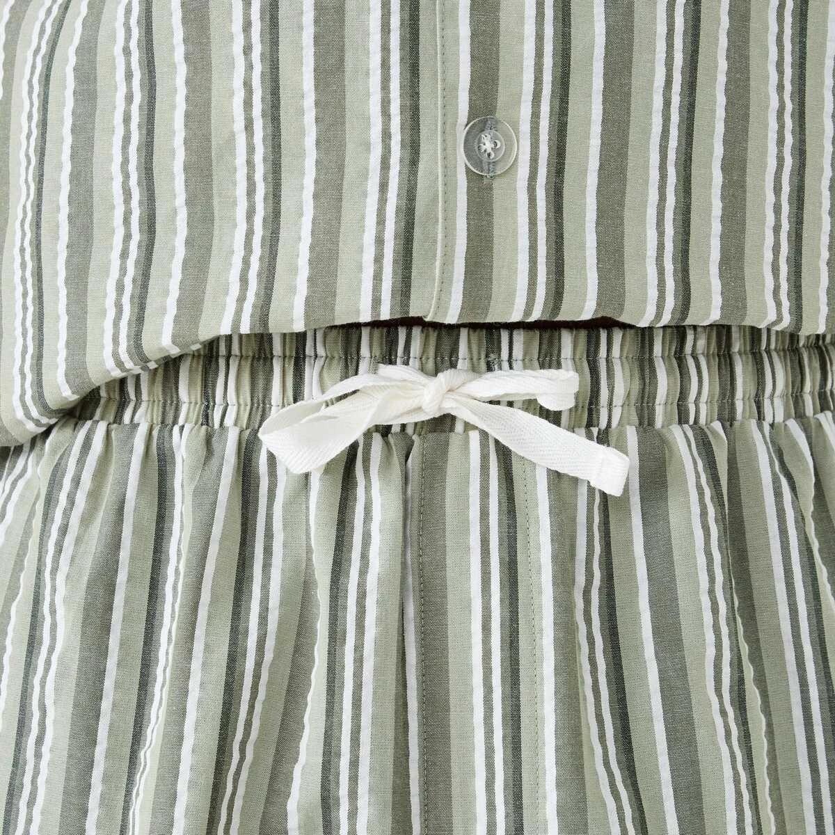 7 Short Sleeve Button Through Pyjama Set CANAL STRIPE, 7 of 8