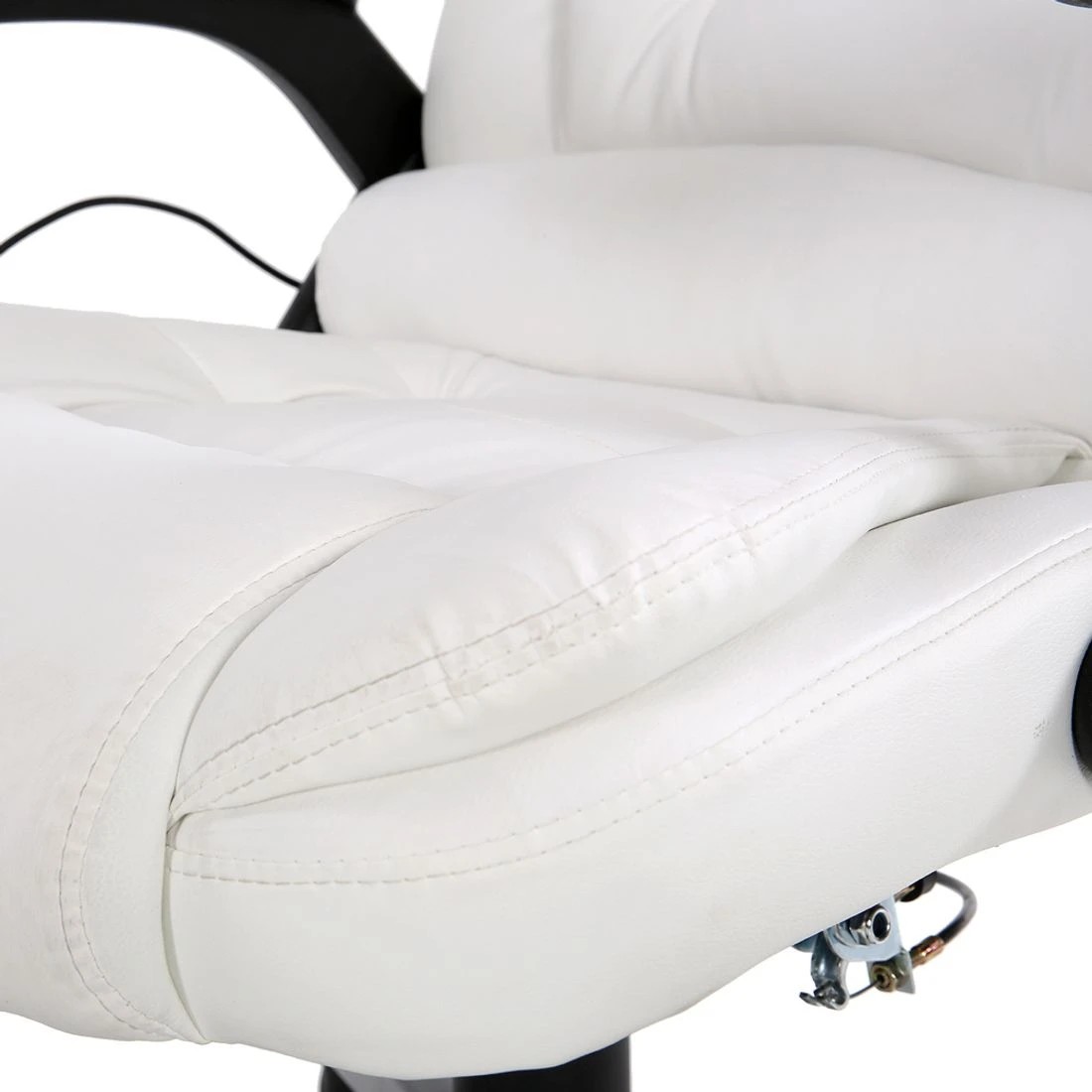 9 Artiss 8 Point Massage Office Chair Heated Seat Recliner PU - White, 9 of 10