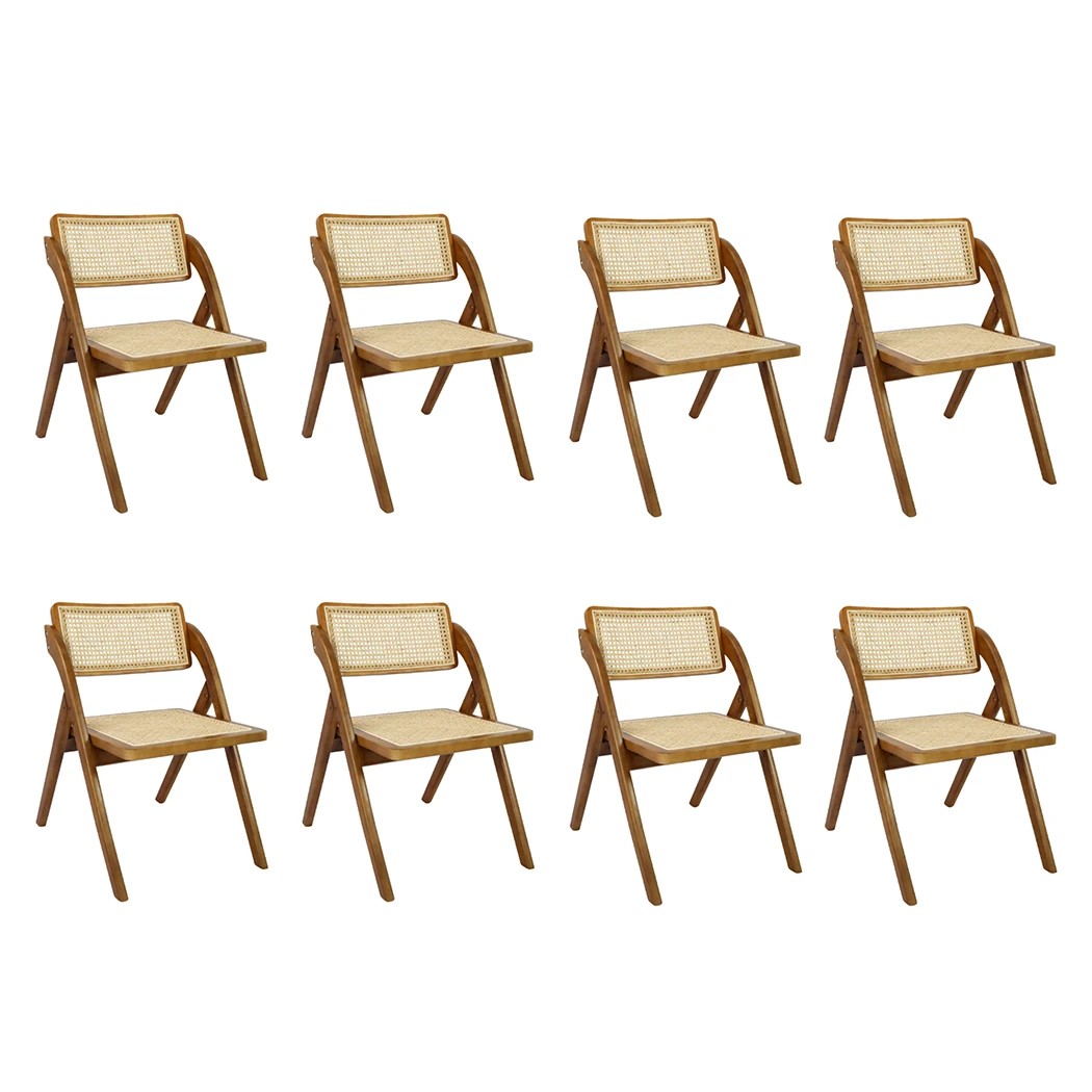 1 Levede 6pcs Chairs in Walnut Colour, 1 of 5