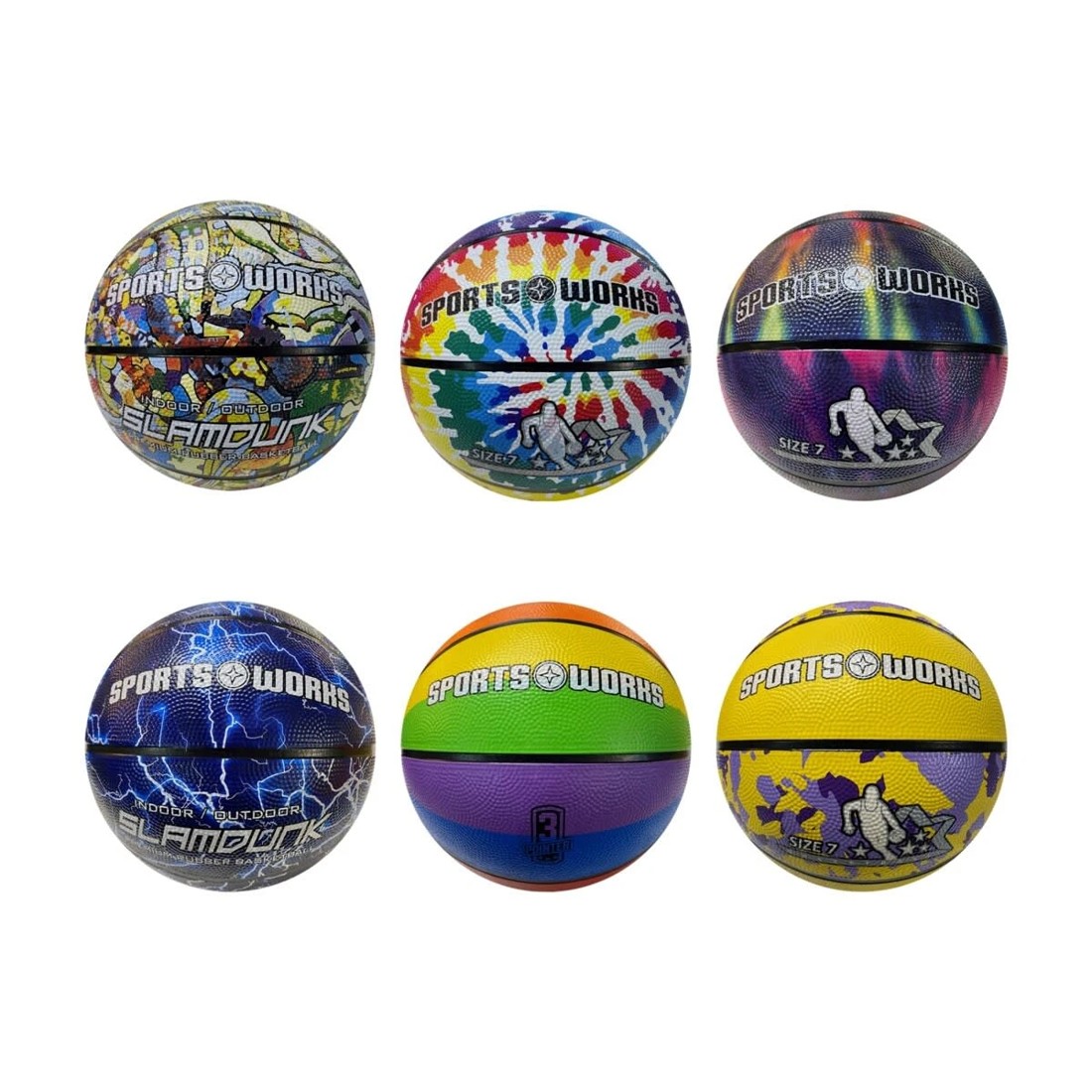 1 Sports Works Basketball - Size 7, Assorted, 1 of 7