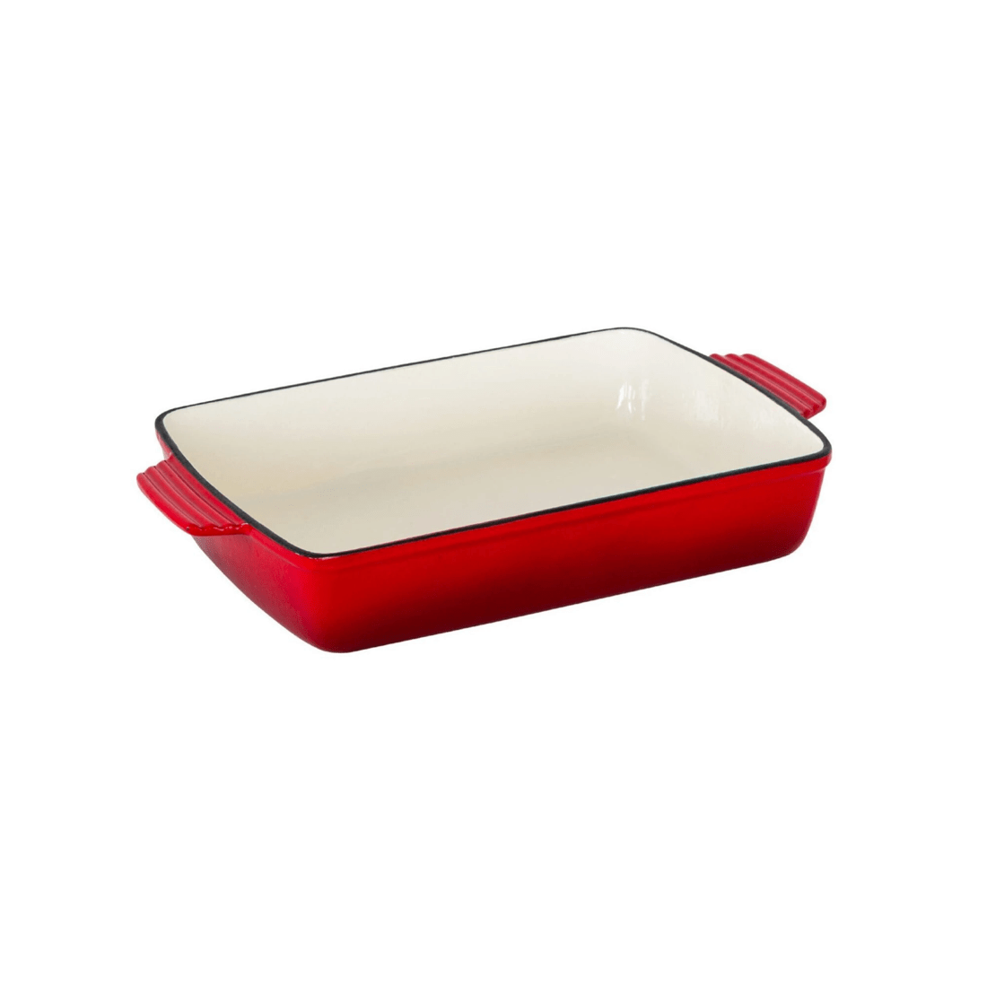 6 Healthy Choice Enamelled Cast Iron 38.5x23cm Rectangular Roaster (3.4L) - Red, 6 of 6