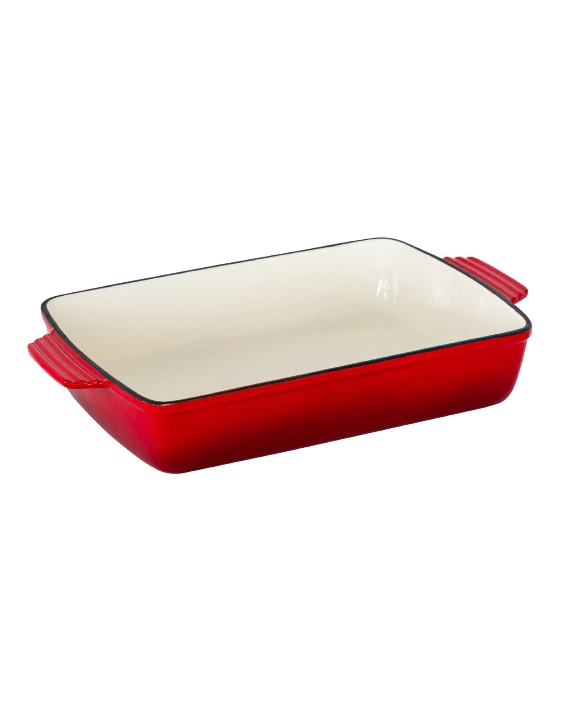 6 Healthy Choice Enamelled Cast Iron 38.5x23cm Rectangular Roaster (3.4L) - Red, 6 of 6